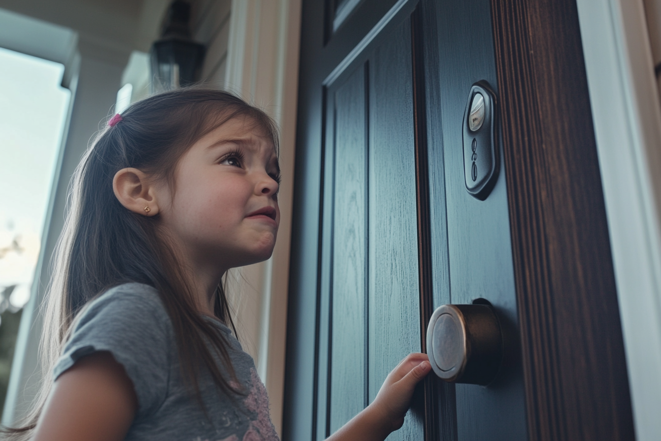 A distressed girl knocking on a door | Source: Amomama