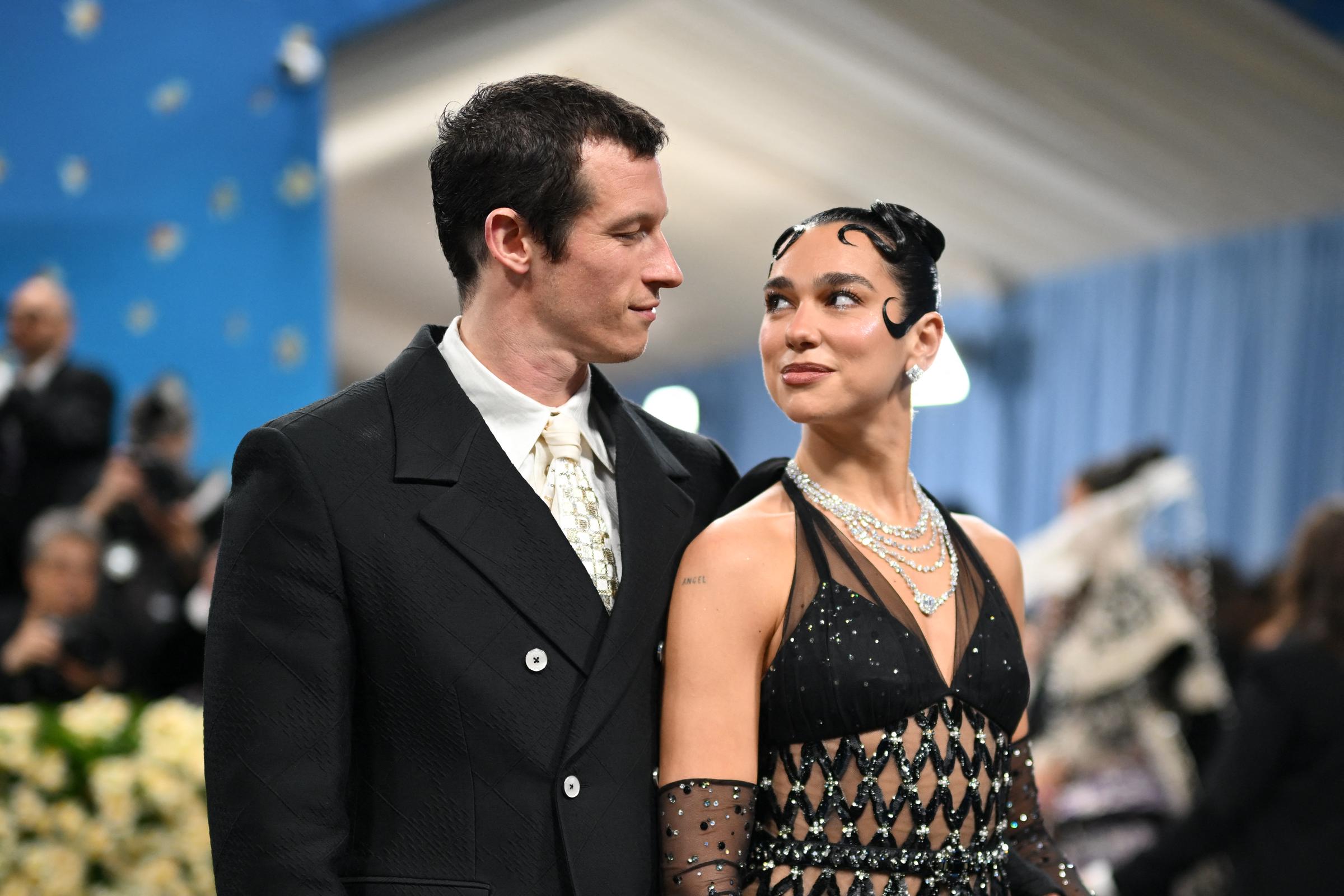 Callum Turner and Dua Lipa at the 2025 Met Gala on May 5 in New York. | Source: Getty Images