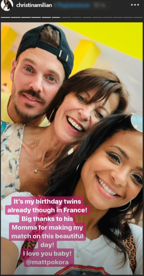 Matt Pokora, sa maman et Christina Milian faisant un selfie | Source : instagram.com/m.pokora