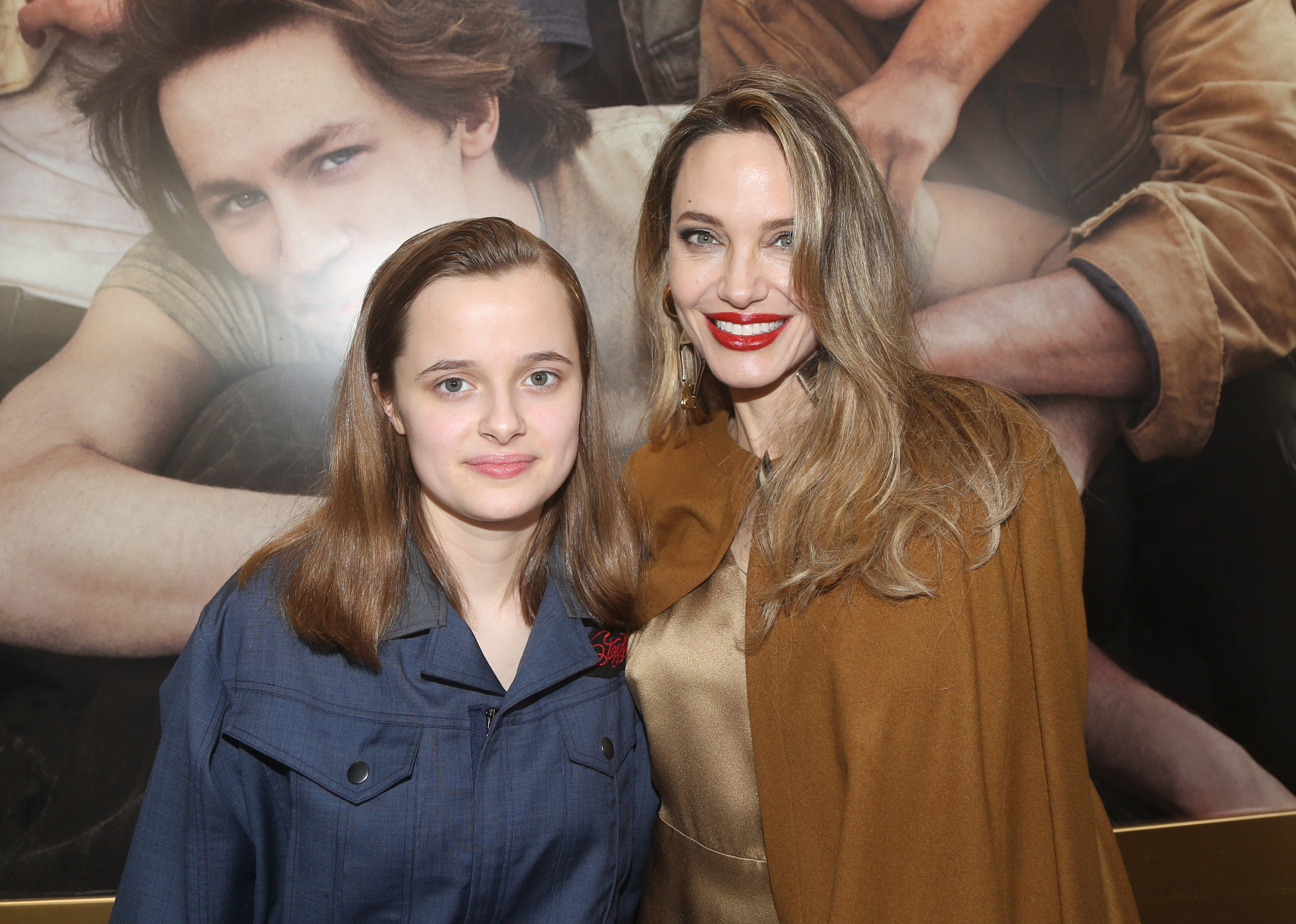 Vivienne Jolie-Pitt and Angelina Jolie at the opening night of "The Outsiders" on April 11, 2024, in New York City | Source: Getty Images