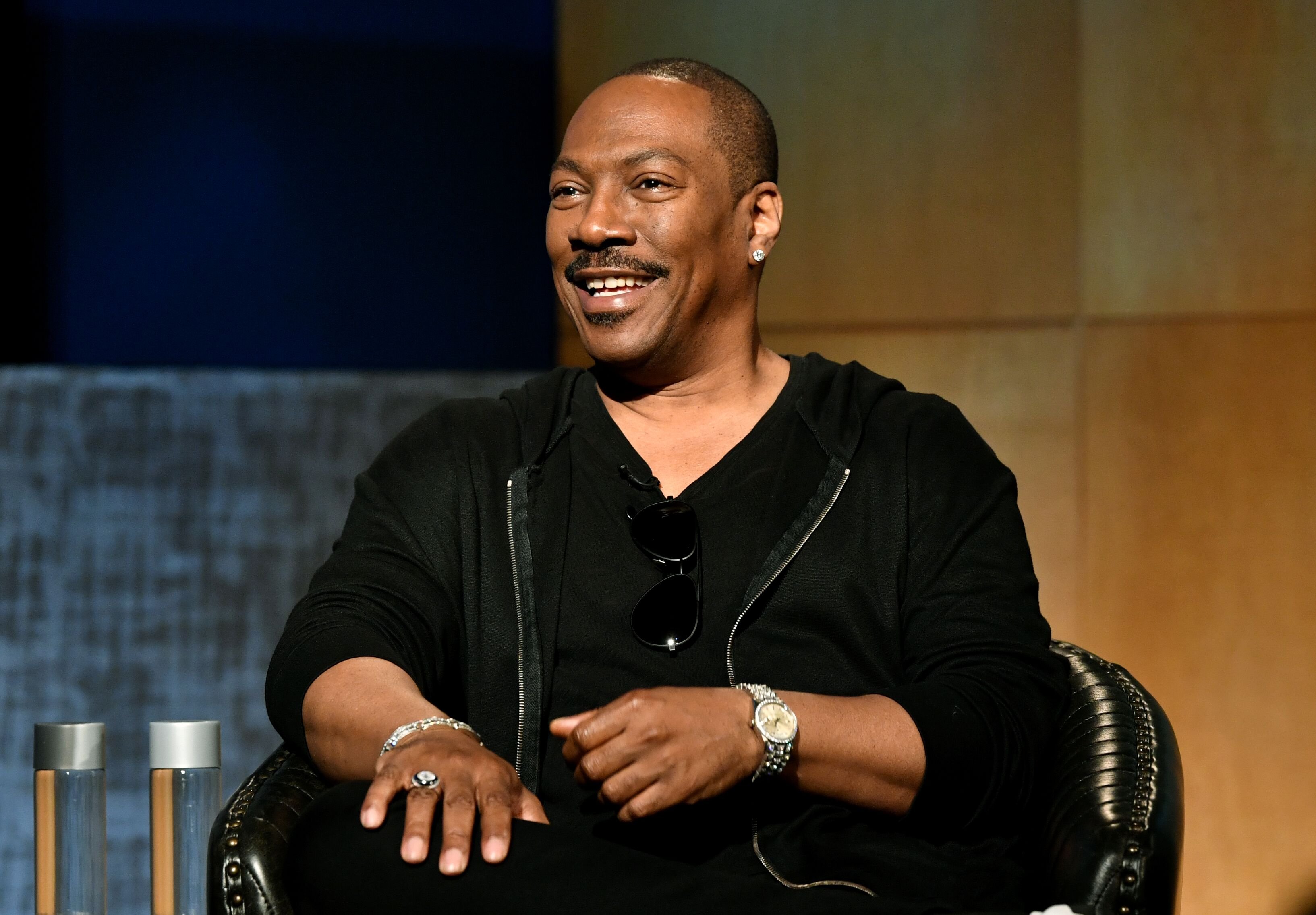 Eddie Murphy at one of his speaking engagements | Source: Getty Images/GlobalImagesUkraine