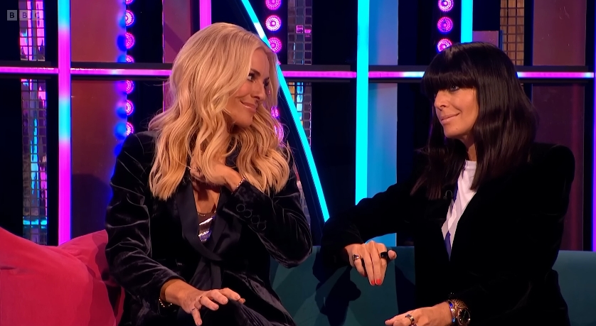 Tess Daly and Claudia Winkleman during their "It Takes Two" interview from a post dated December 10, 2025. | Source: YouTube/George Clarke Strictly & Lives