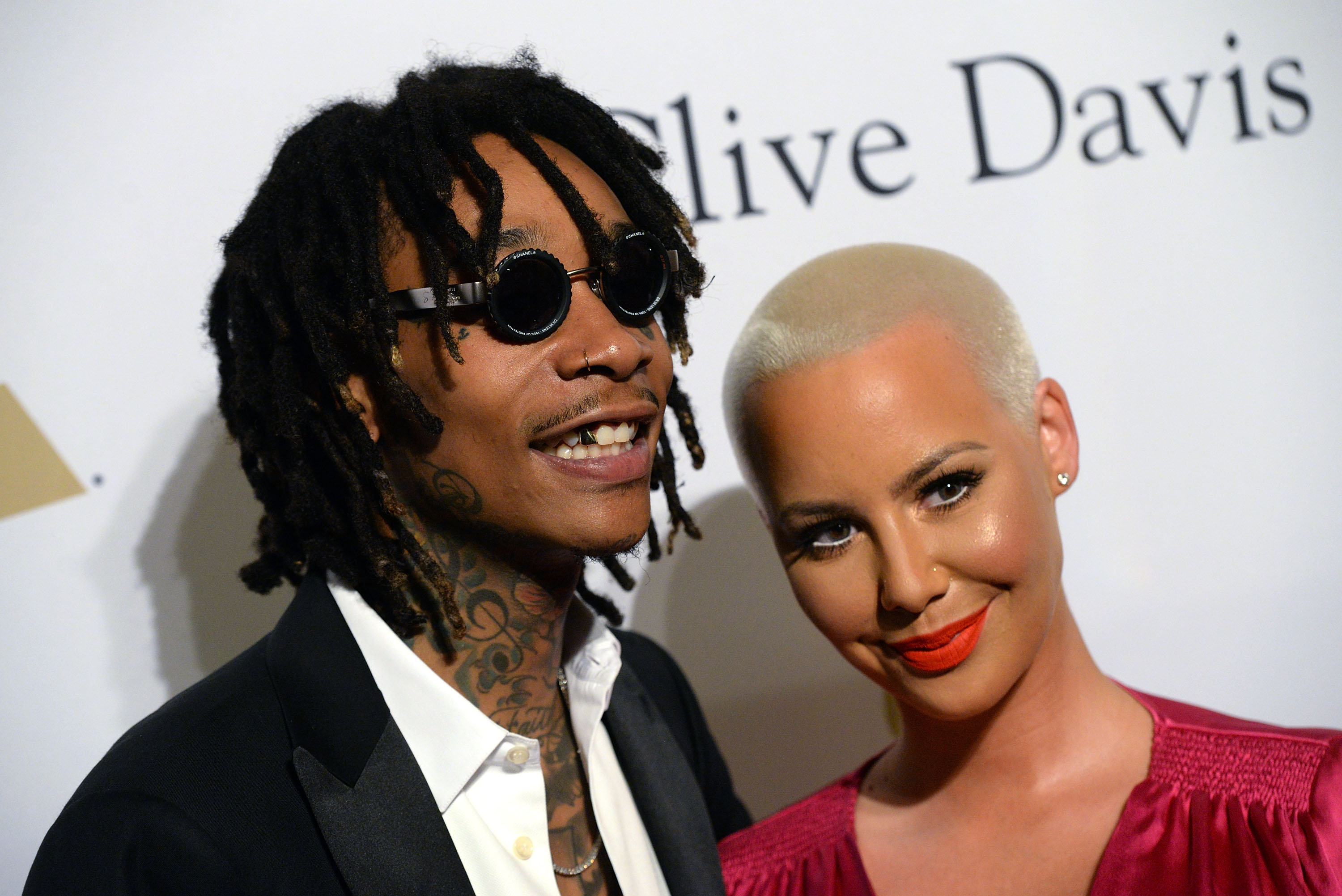 Wiz Khalifa and Amber Rose during the annual Clive Davis Pre-Grammy Gala on February 11, 2017, in Beverly Hills, California. | Source: Getty Images