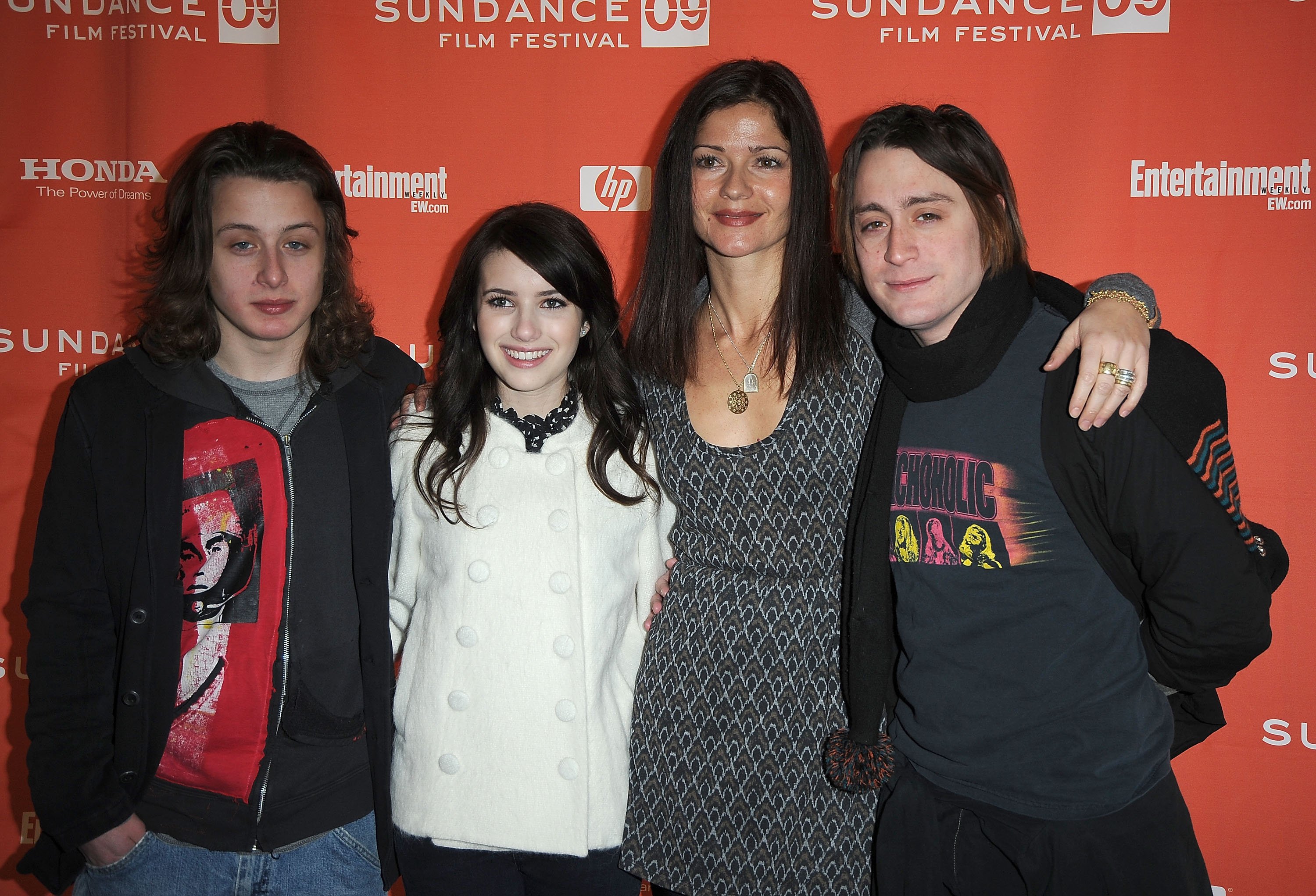 Rory Culkin, Emma Roberts, Jil Hennessey and Kieran Culkin attend the premiere of "Lymelife" during the 2009 Sundance Film Festival on January 17, 2009 in Park City, Utah. | Source: Getty Images