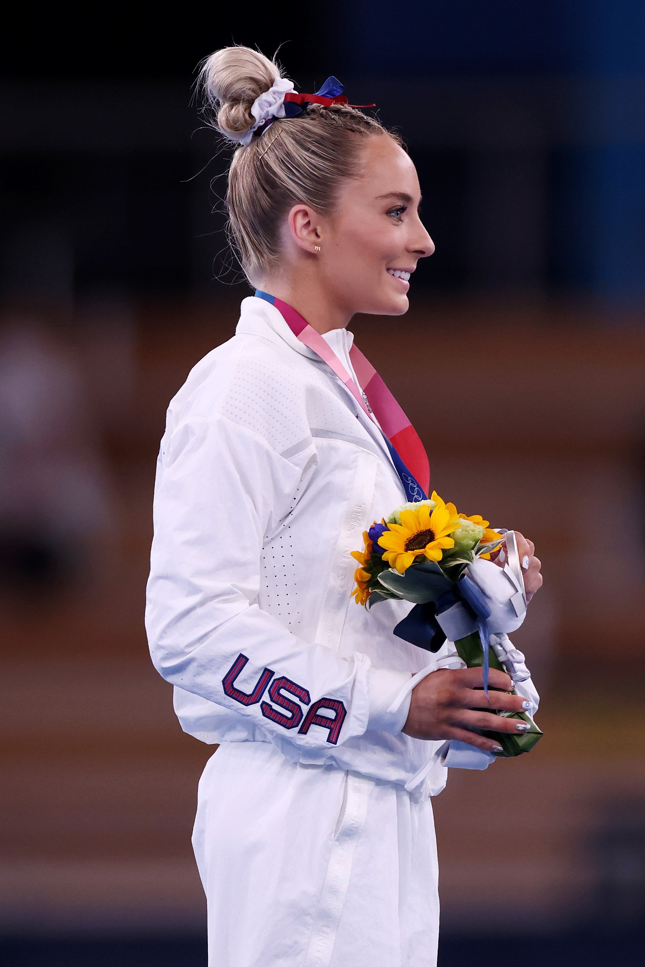 MyKayla Skinner poses with the silver medal on the podium during the Women's Vault Final medal ceremony at the Tokyo 2020 Olympic Games in Tokyo, Japan, on August 1, 2021. | Source: Getty Images