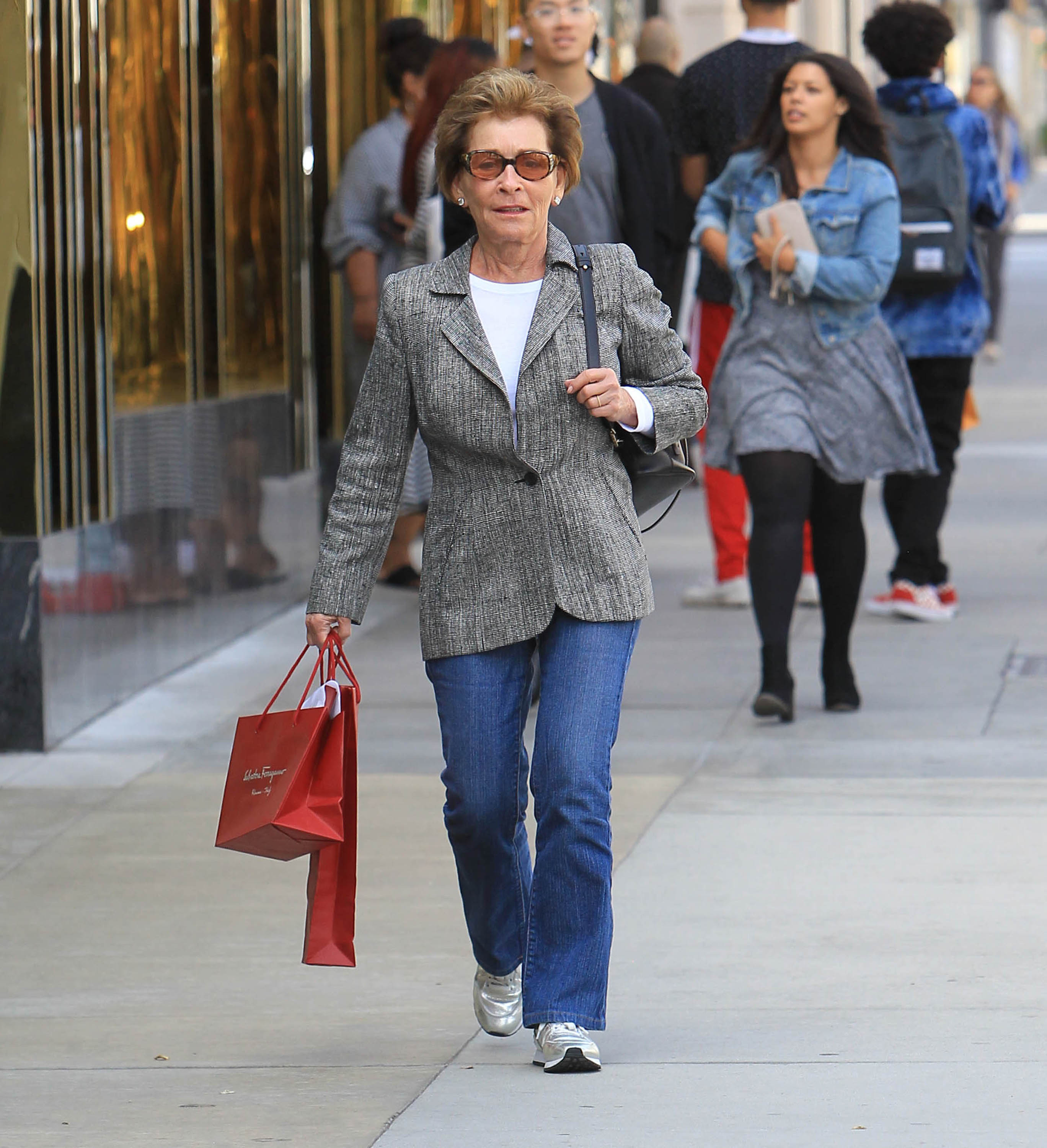 Judge Judy walking in Los Angeles in 2018 | Source: Getty Images
