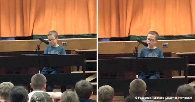 10-year-old boy becomes an internet sensation with a heartwarming 70's tribute song performance