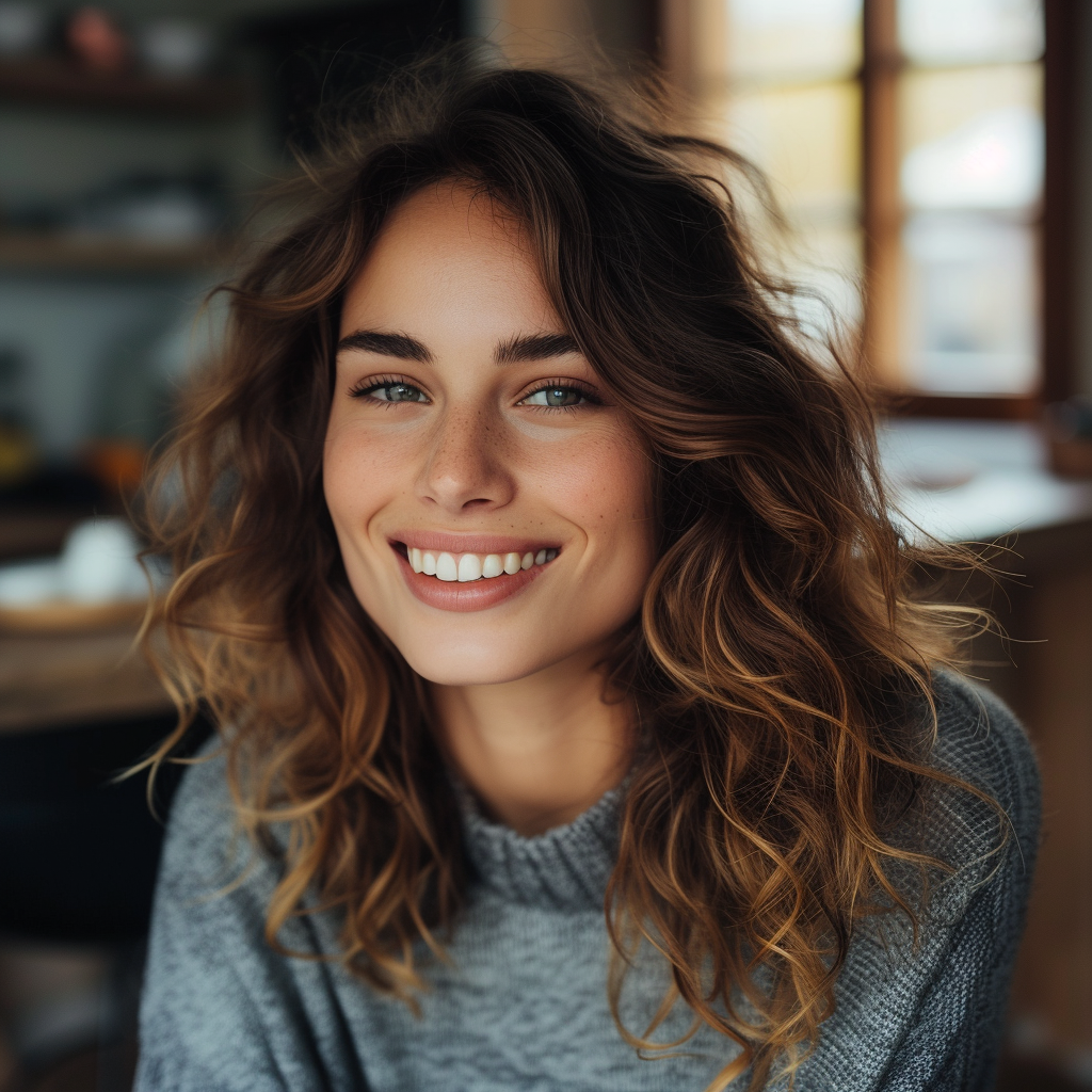 A close-up of a smiling woman | Source: Midjourney