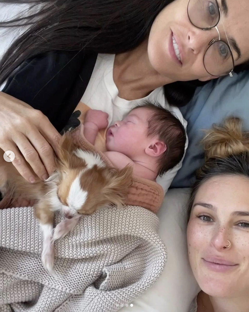 Demi Moore with her daughter, Rumer Willis, and granddaughter, Louetta, dated August 16, 2023 | Source: Instagram/demimoore