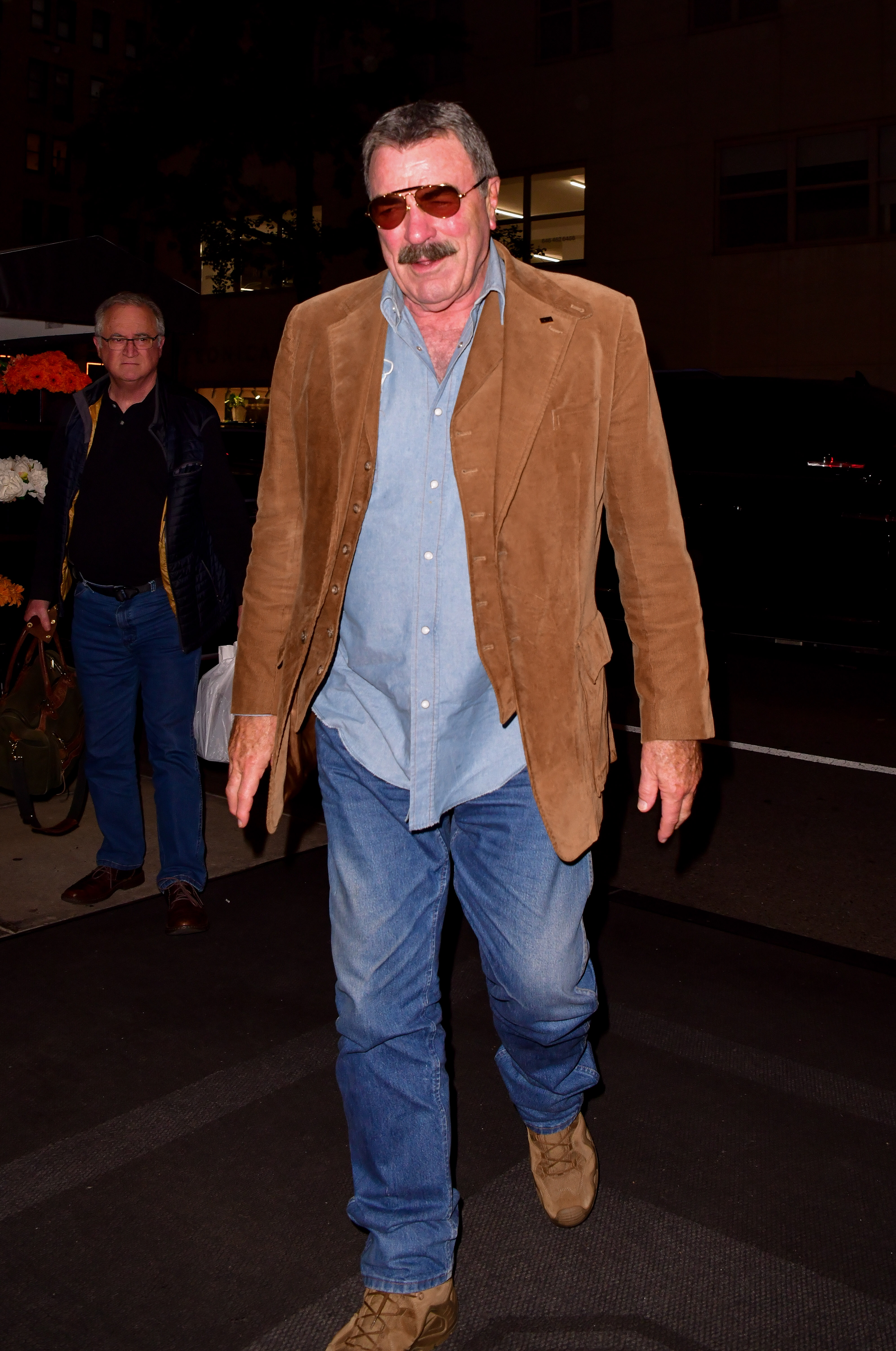 Tom Selleck in New York City on October 12, 2021 | Source: Getty Images