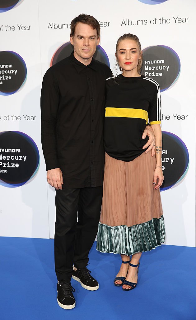 Michael C. Hall and his wife Morgan Macgregor pose for a photo at the Hyundai Mercury Prize 2016 at Eventim Apollo on September 15, 2016 | Photo: Getty Images