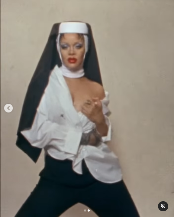 Rihanna in a video for her Spring 2024 cover shoot | Source: Instagram/interviewmag
