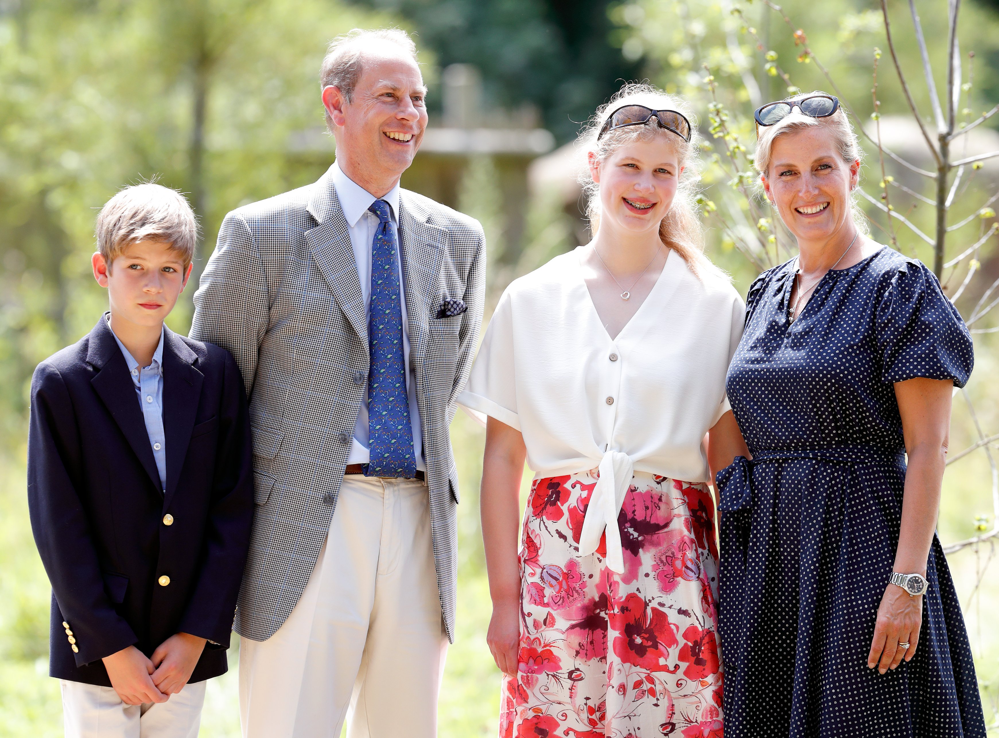 James, Viscount Severn, Prince Edward, Earl of Wessex, Lady Louise Windsor and Sophie, Countess of Wessex visit The Wild Place Project at Bristol Zoo on July 23, 2019 in Bristol, England.  | Source: Getty Images