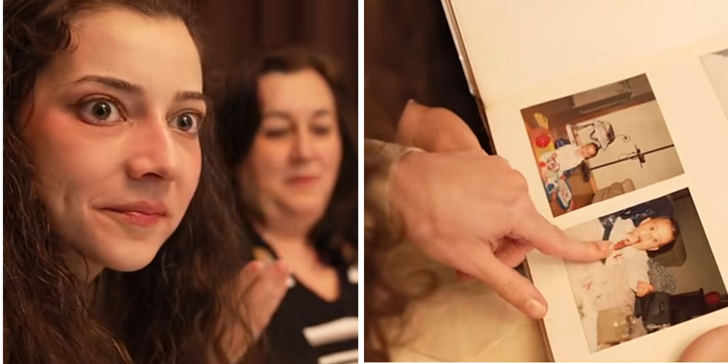 Noelia Castillo Ramos with her mother Yolanda Ramos | Noelia Castillo Ramos showing pictures of her childhood | Source: Facebook/Antena 3 Noticias