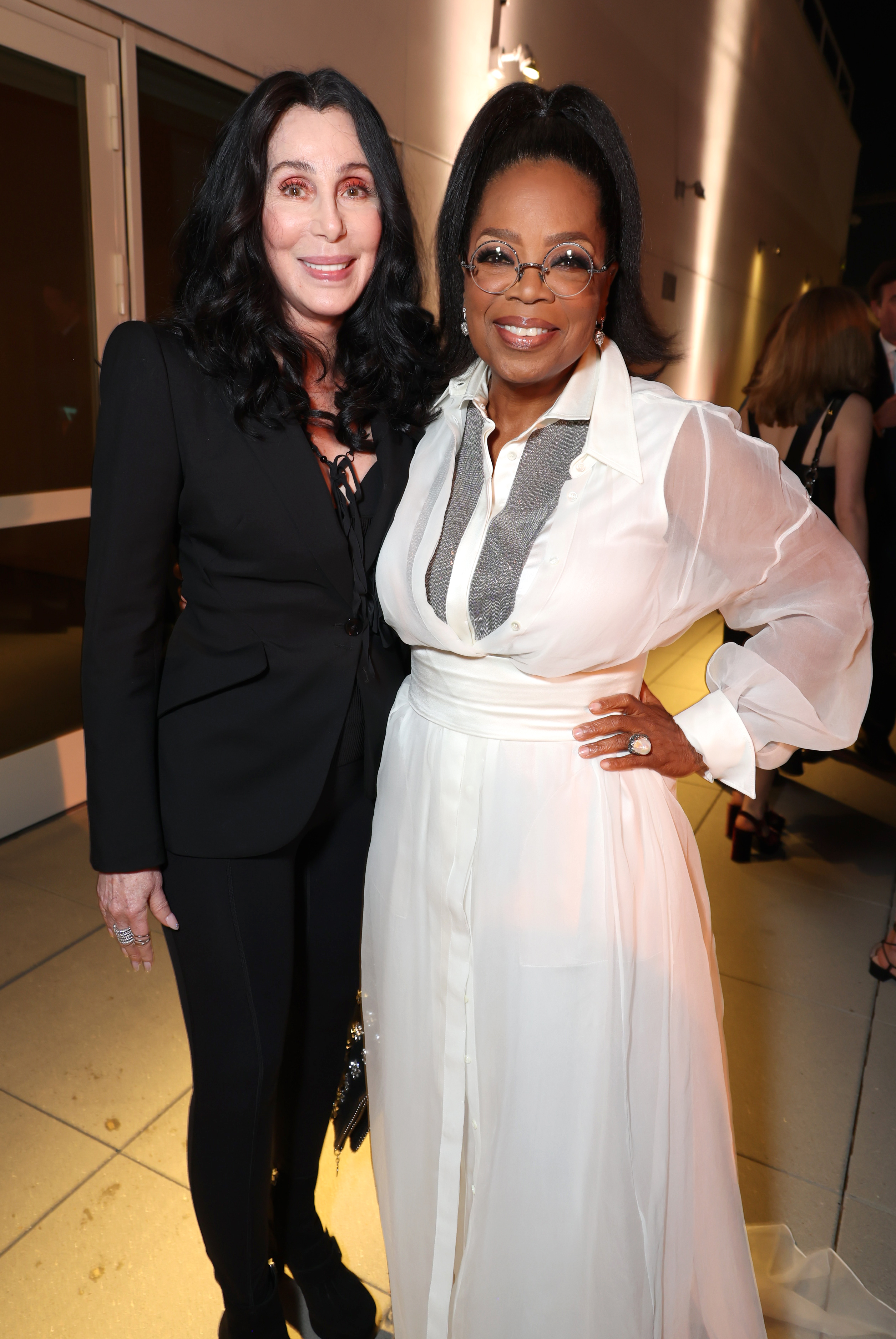 Cher and Oprah Winfrey attend Apple film's "Sidney" screening on September 23, 2022 in Los Angeles, California | Source: Getty Images