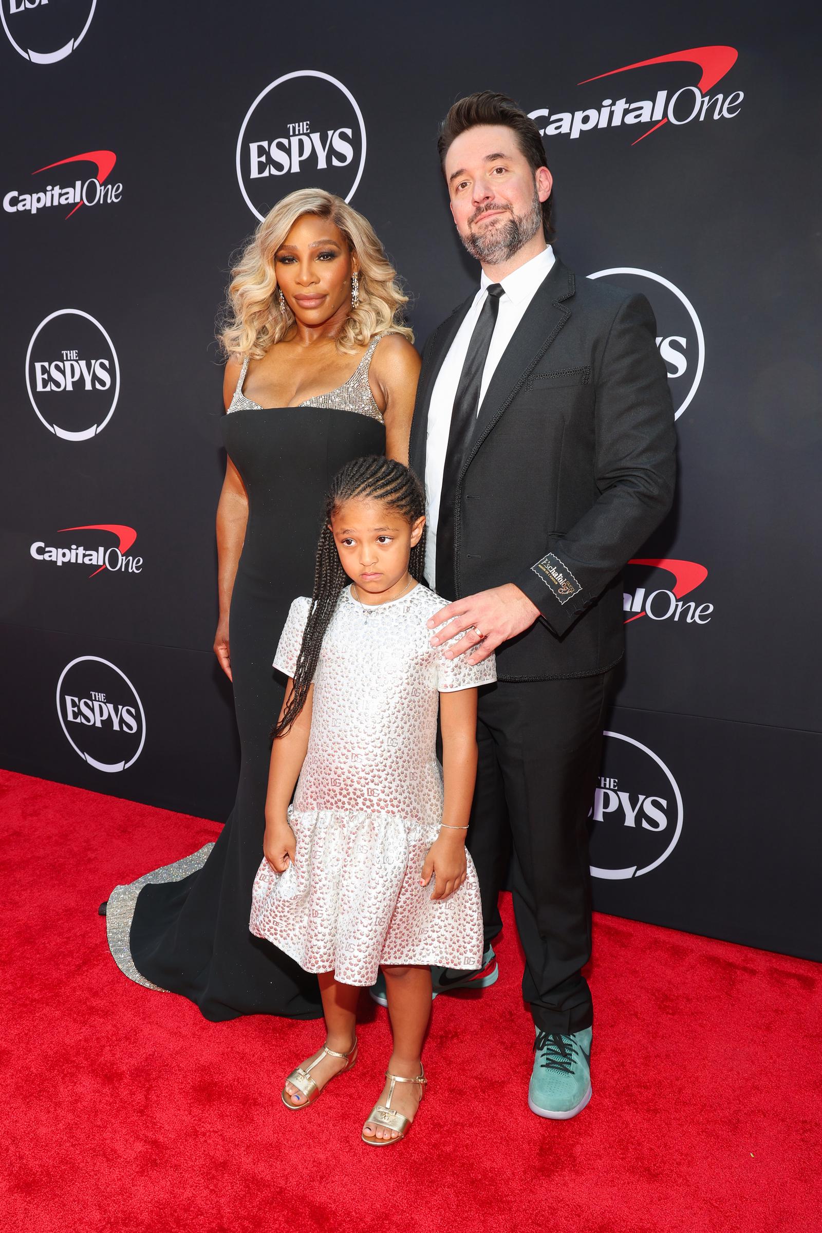 Serena Williams, Alexis Olympia Ohanian Jr., and Alexis Ohanian attend the 2024 ESPY Awards at Dolby Theatre on July 11, 2024, in Hollywood, California. | Source: Getty Images