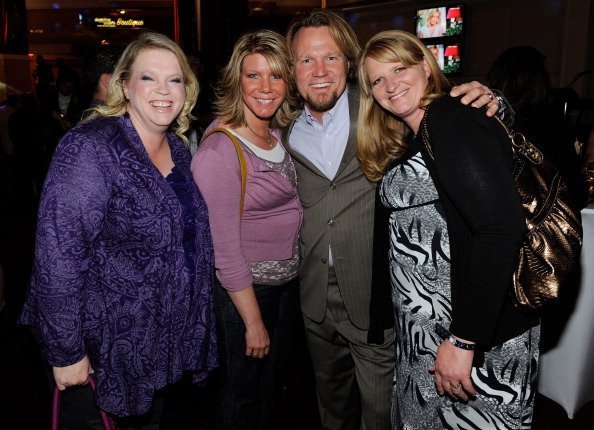 Janelle Brown, Meri Brown, Kody Brown, and Christine Brown at the New Tropicana Las Vegas April 13, 2012 in Las Vegas, Nevada. | Photo: Getty Images