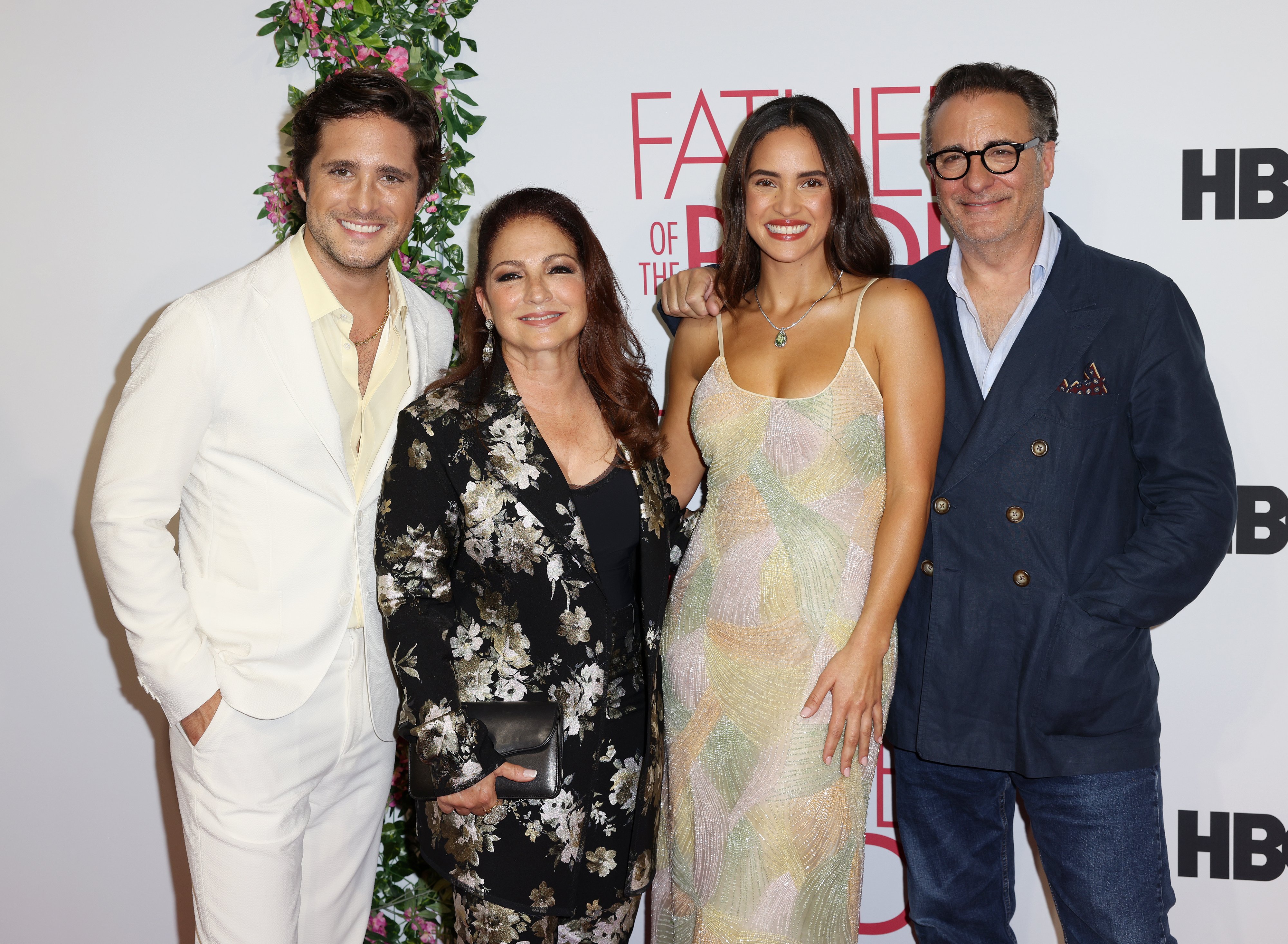 Diego Boneta, Gloria Estefan, Adria Arjona and Andy Garcia on June 14, 2022 in Miami, Florida | Source: Getty Images 