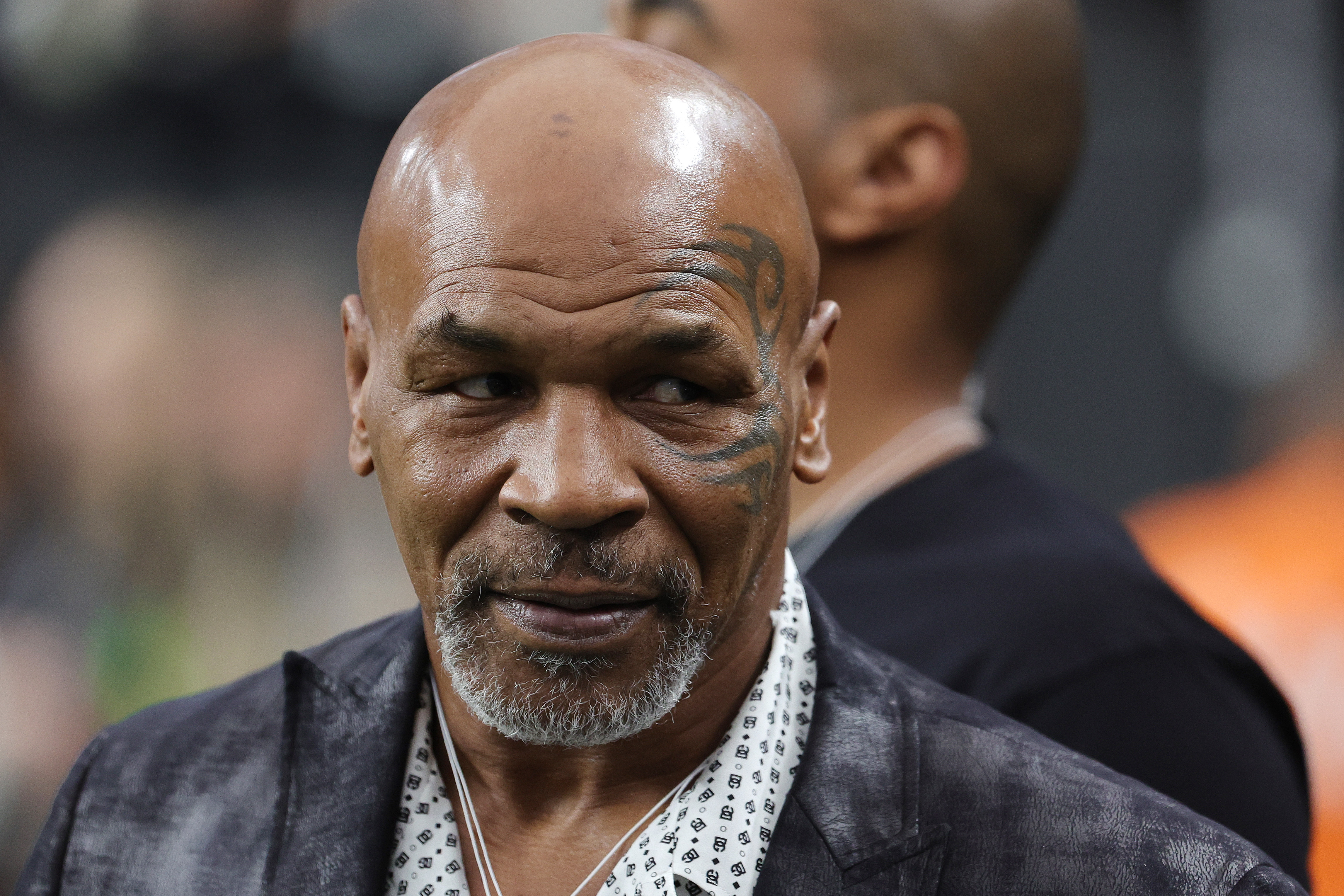 Mike Tyson at Allegiant Stadium in Las Vegas, Nevada, before the Pittsburgh Steelers vs. Las Vegas Raiders game on September 24, 2023 | Source: Getty Images