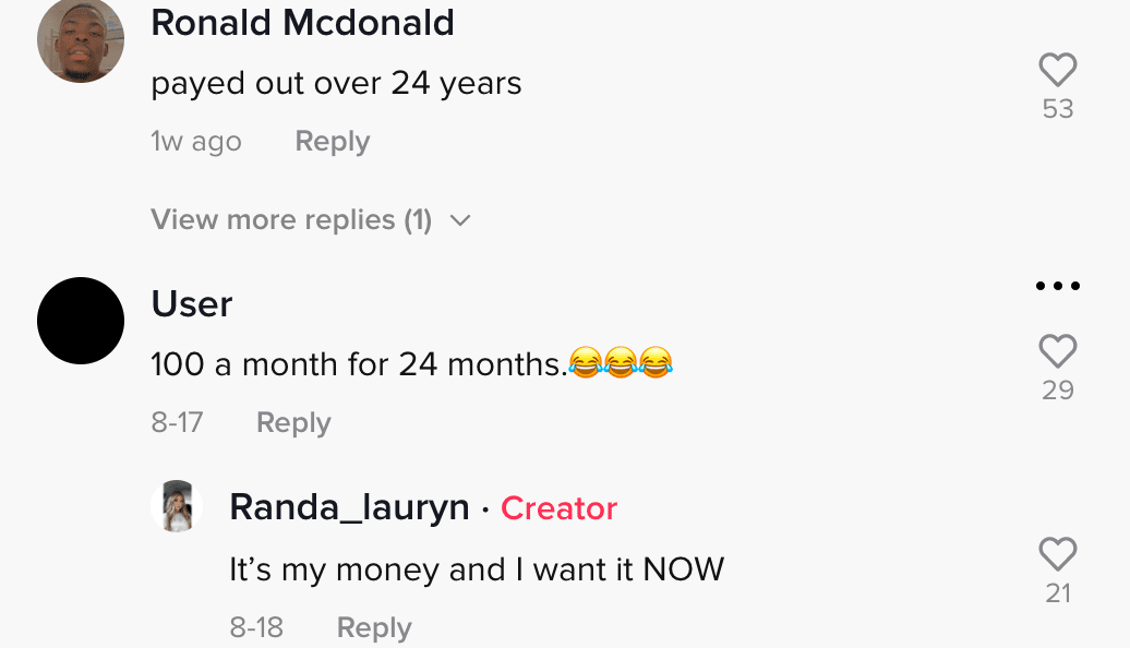 Netizens respond to a video of a woman considering signing up for a job at Dairy Queen | Photo: TikTok/randa_lauryn