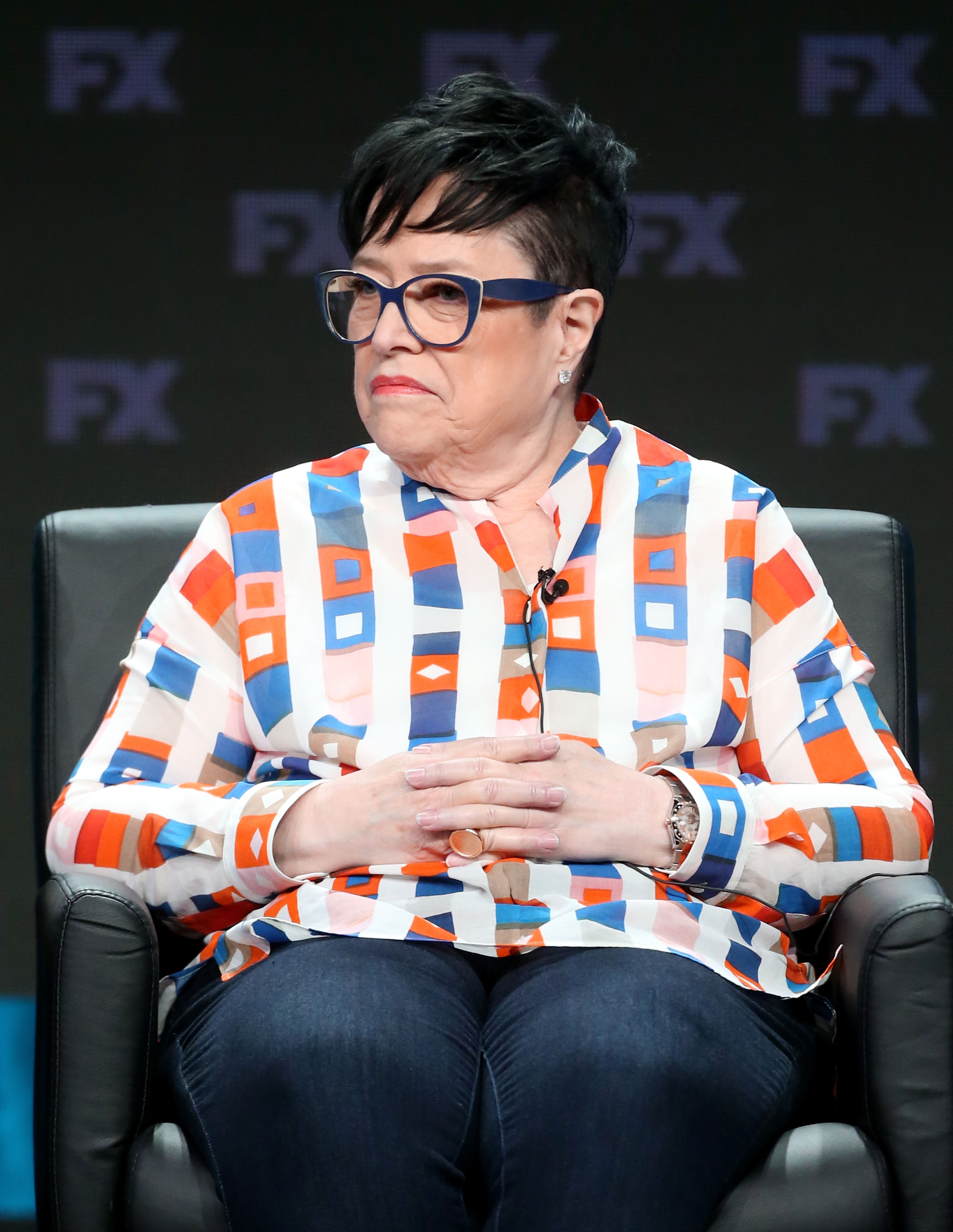 Kathy Bates at the "American Horror Story: Apocalypse" panel during the Summer TCA Press Tour on August 3, 2018, in Beverly Hills, California. | Source: Frederick M. Brown/Getty Images