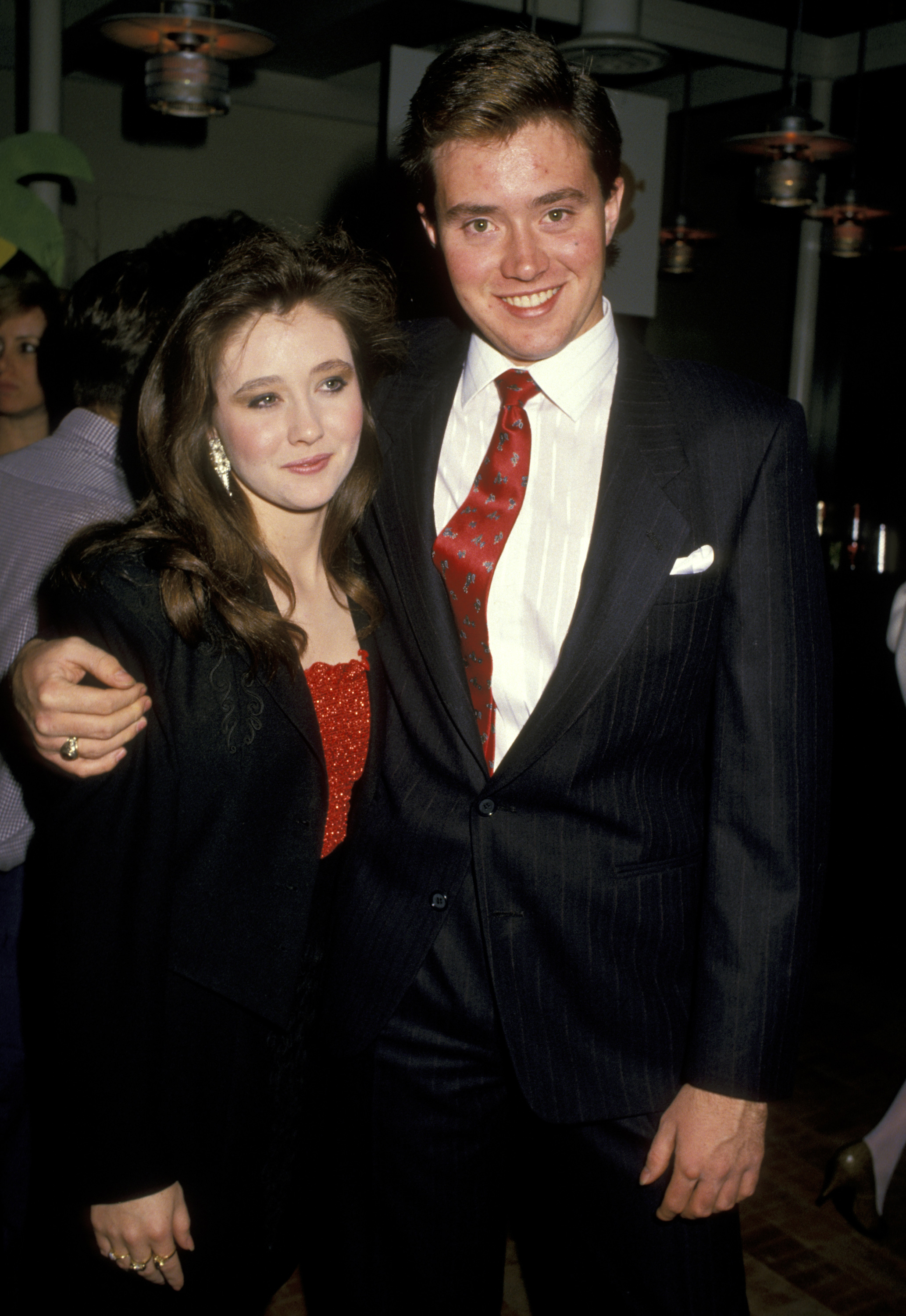 Shannen Doherty and Sean Doherty during "Century City Market Place" grand opening on November 18, 1987 at Century City Market Place, in Los Angeles, California. | Source: Getty Images