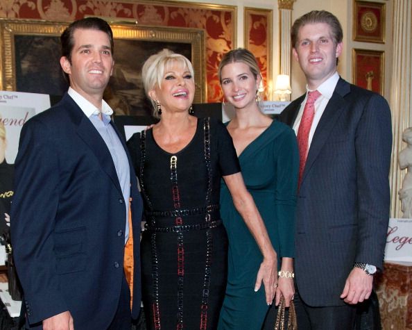 Donald Trump Jr., Ivana Trump, Ivanka Trump and Eric Trump at the Ivana Living Legend Wine Collection launch at Ten East 64th Street in New York City | Photo: Ben Hider/Getty Images)