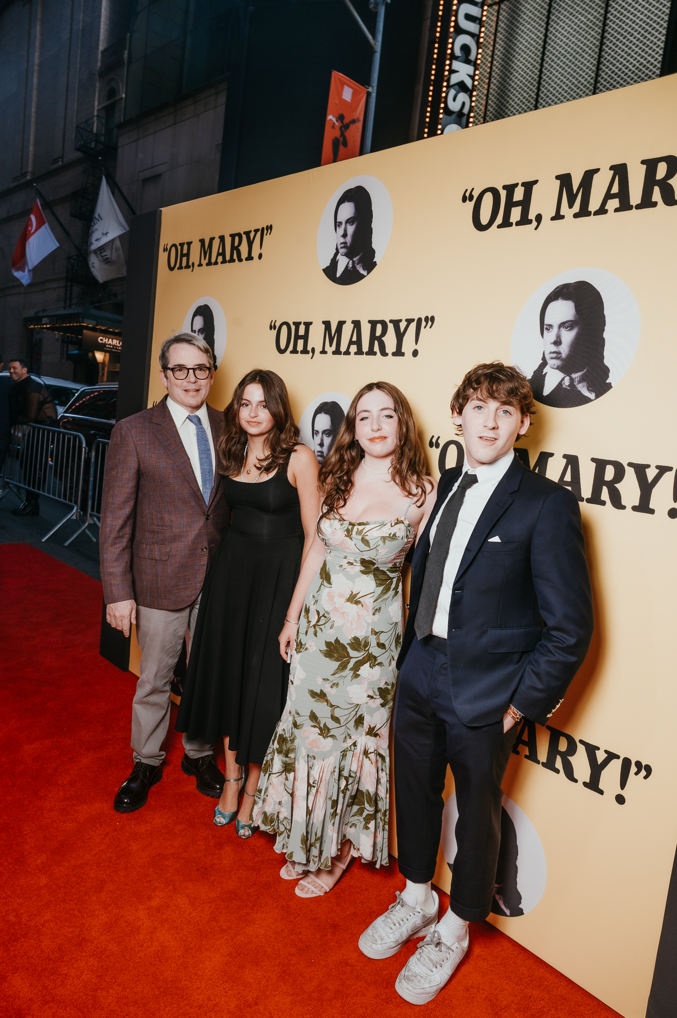 Matthew, Marion, Tabitha, and James Broderick attend the opening night of "Oh, Mary" on Broadway at The Lyceum Theatre in New York City on July 11, 2024. | Source: Getty Images