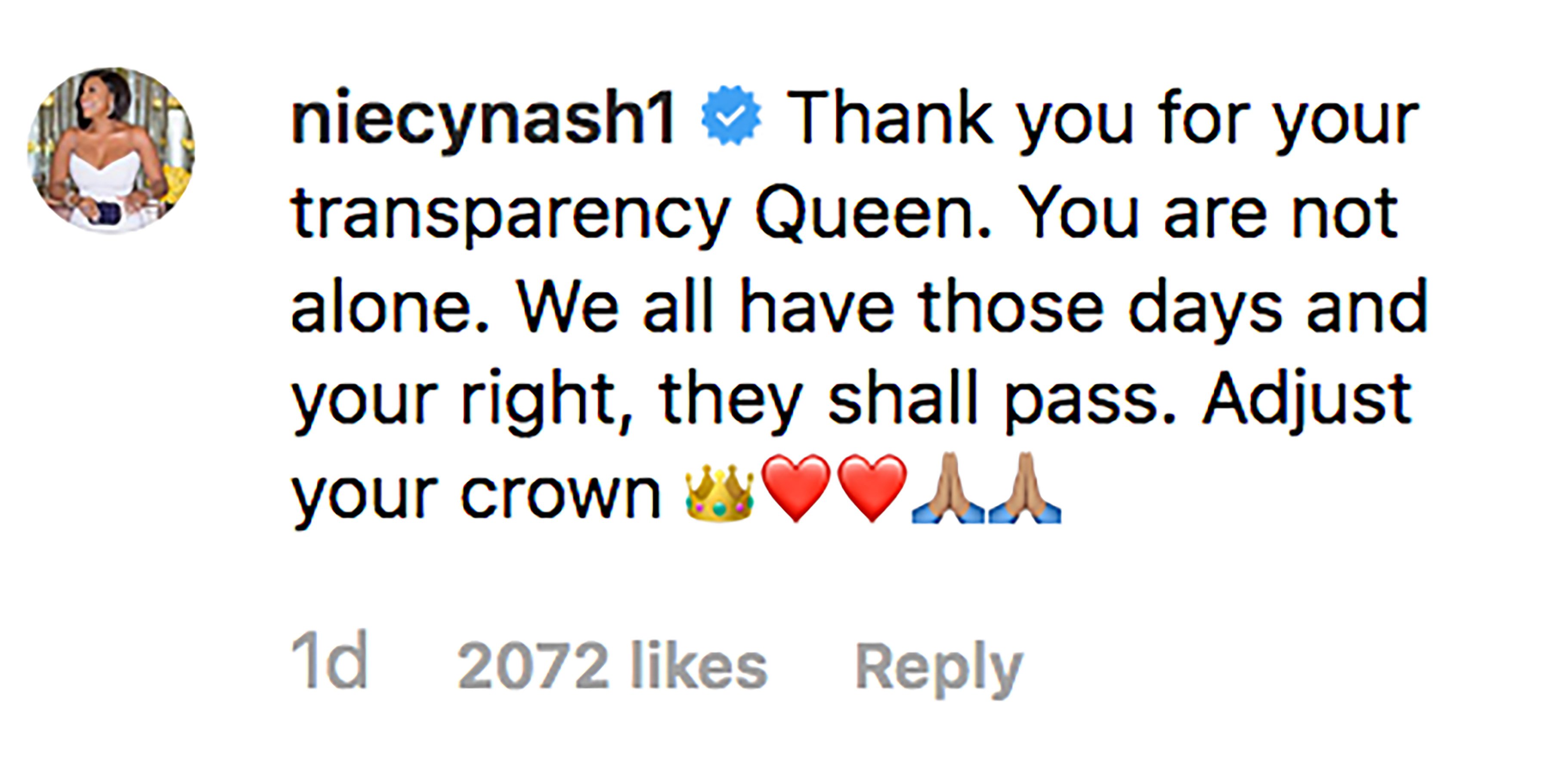 Niecy Nash comment on Lizzo's post. | Source: Instagram/lizzobeeating