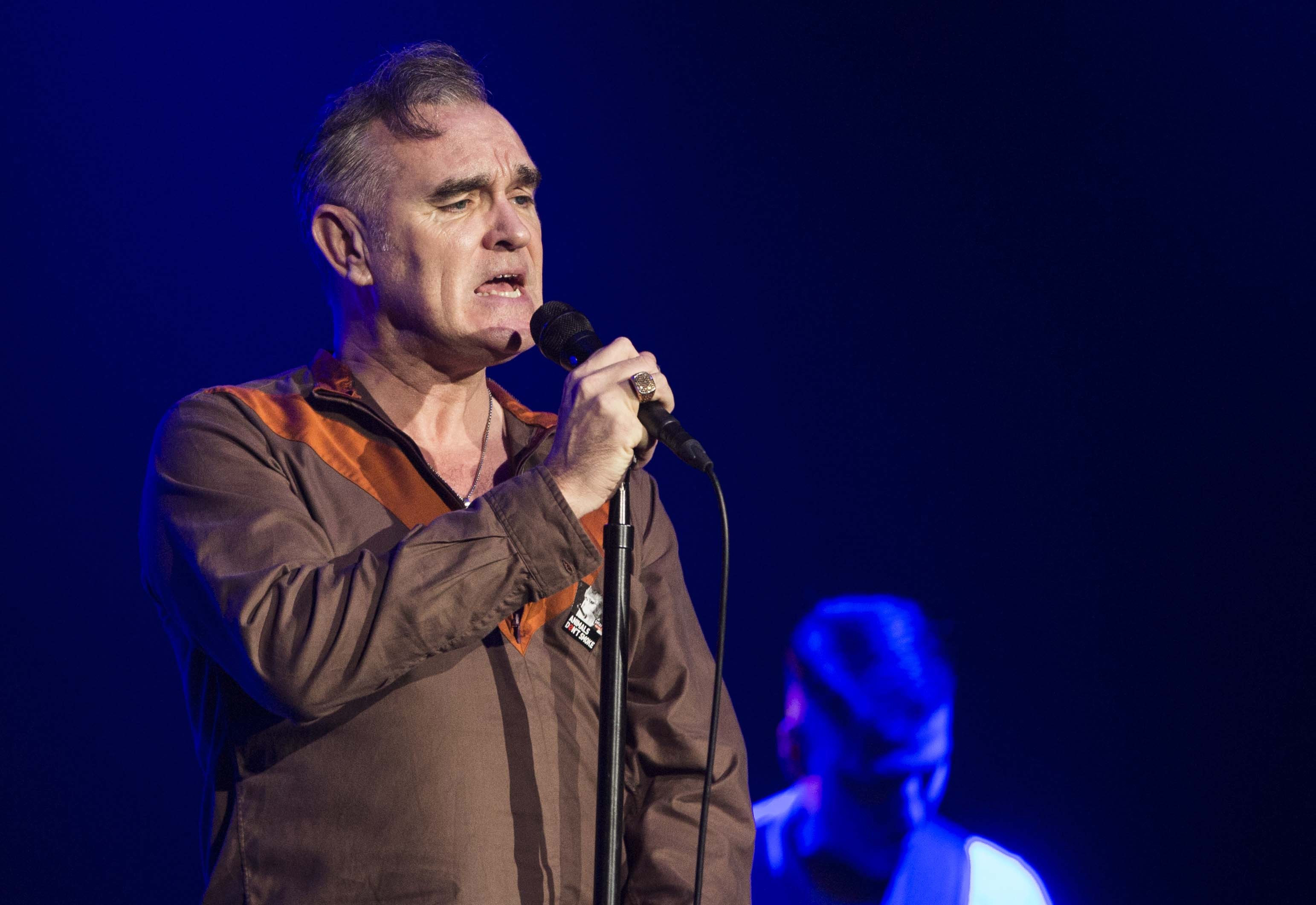 Morrissey performs on stage at Volkswagen Arena on December 17, 2014, in Istanbul, Turkey. | Source: Getty Images