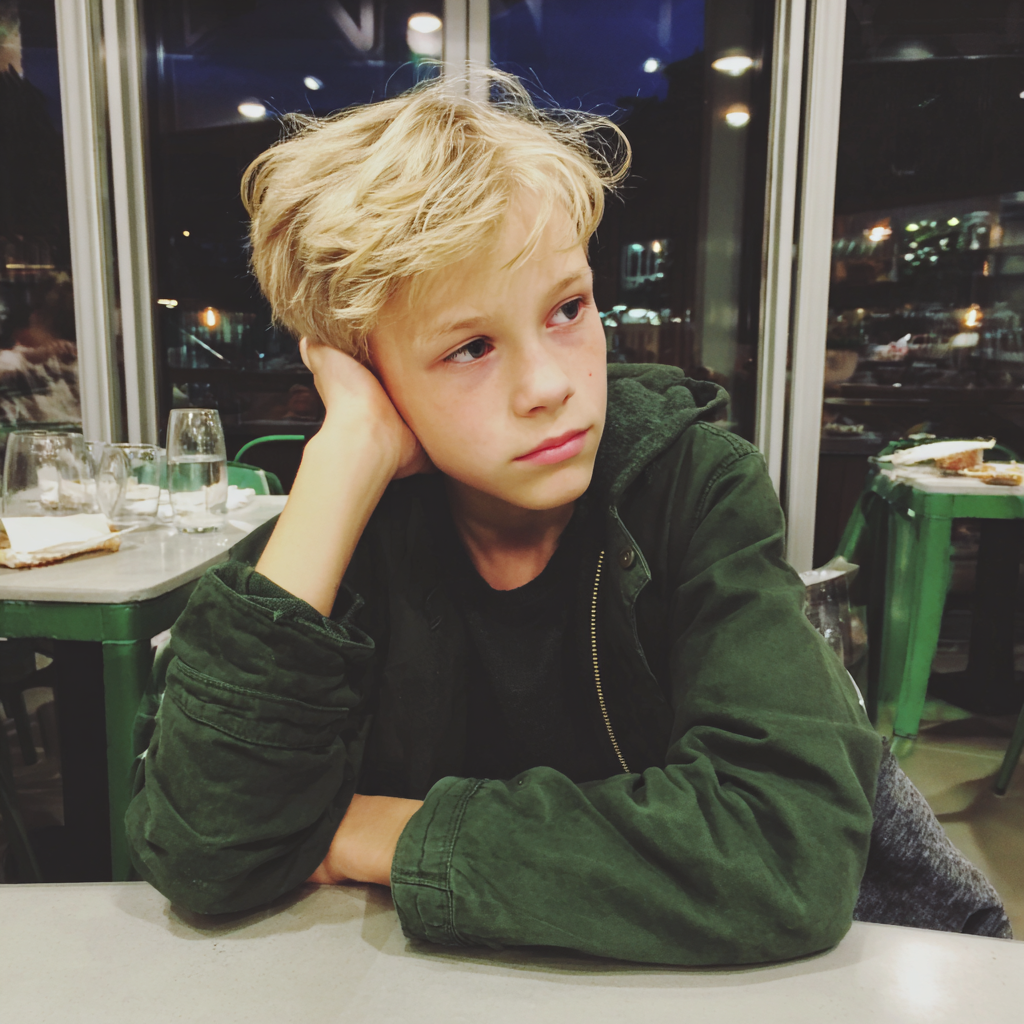 A pensive woman wearing a green jacket | Source: Midjourney