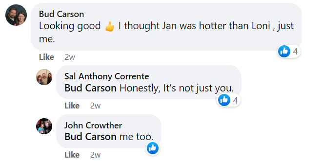 Fans comment on a recent photo of Jan Smithers | Source: Facebook/@SalCorrente