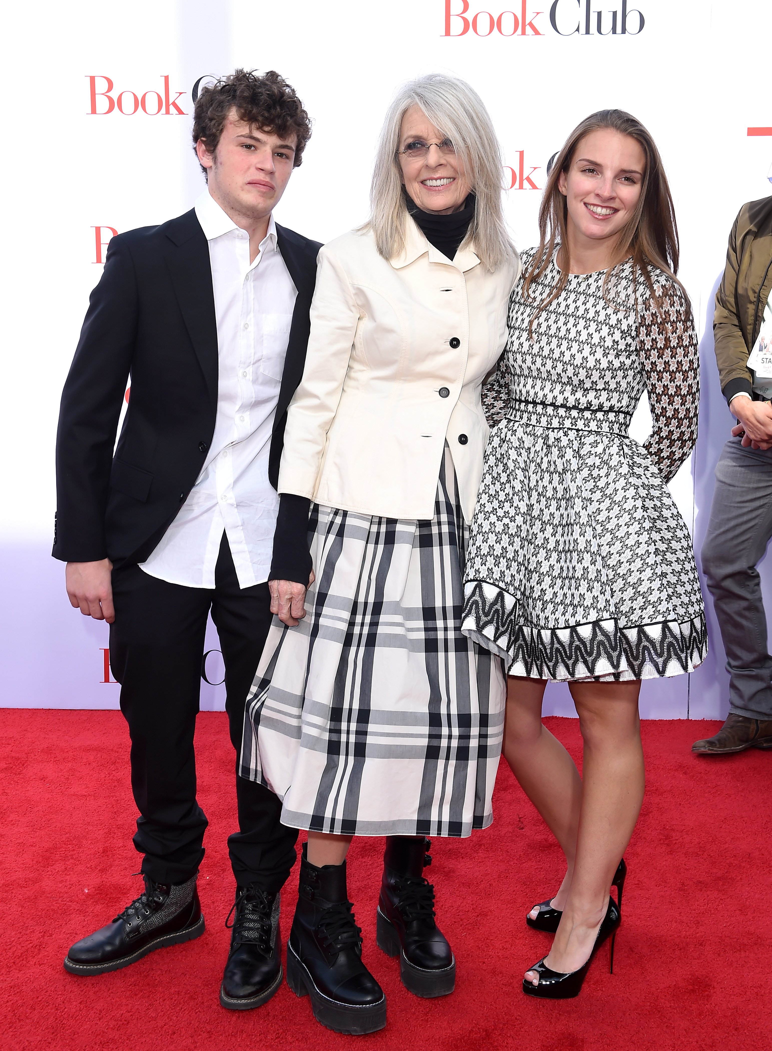 Diane Keaton and her children Duke and Dexter Keaton attend the premiere of Paramount Pictures' "Book Club" at Regency Village Theatre on May 6, 2018, in Westwood, California. | Source: Getty Images