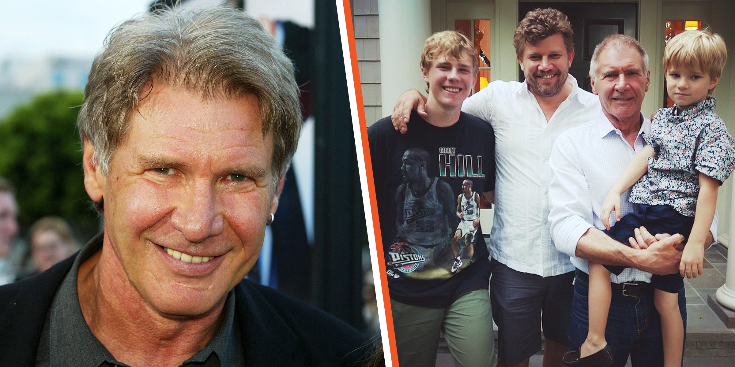 Harrison Ford ┃Ethan, Ben, Harrison and Waylon Ford ┃ Source: instagram.com/chefbenford ┃ Getty Images