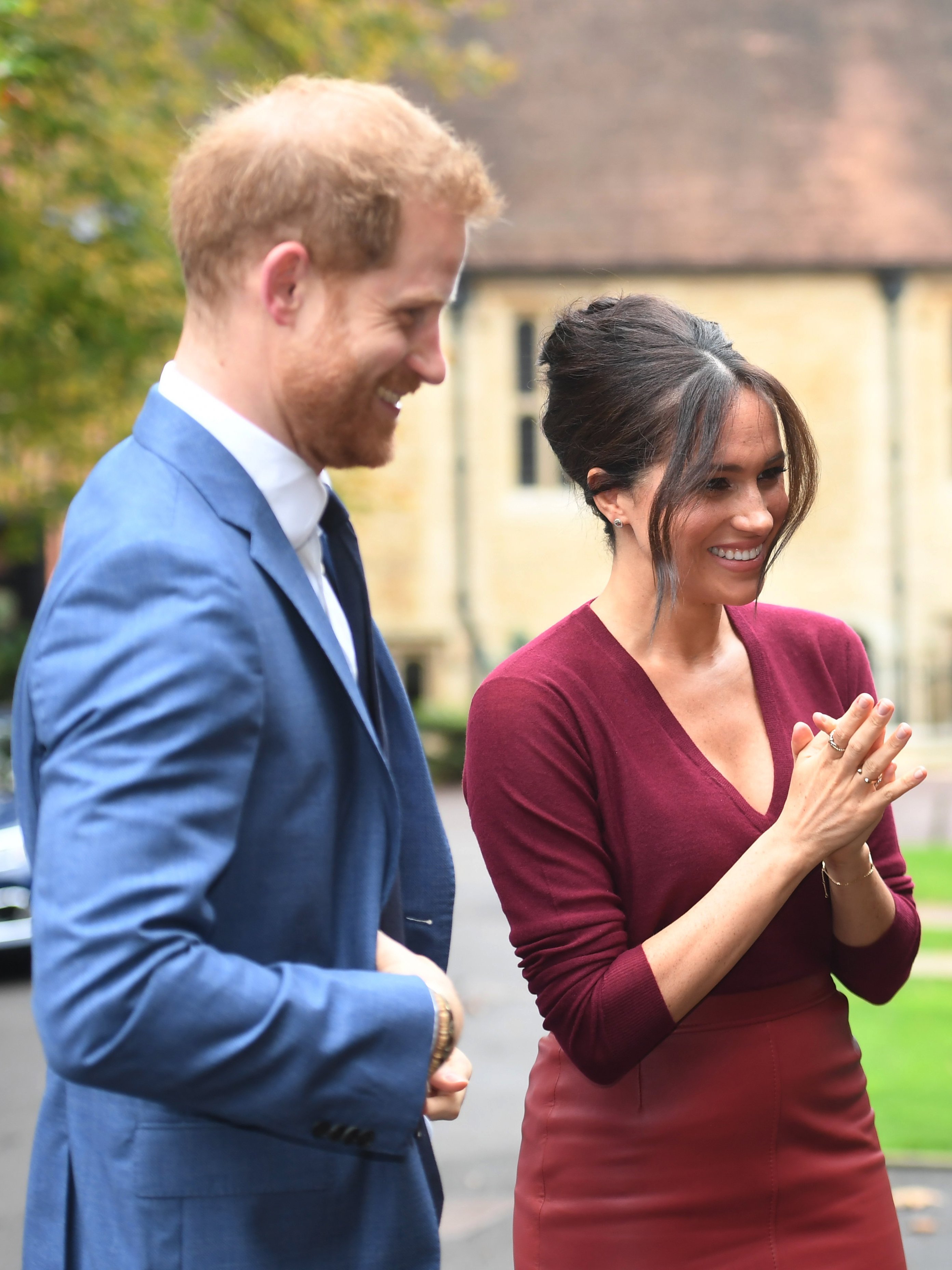 Meghan Markle and Prince Harry attend a roundtable discussion on gender equality with The Queens Commonwealth Trust (QCT) and One Young World at Windsor Castle on October 25, 2019 in Windsor, England | Photo: Getty Images