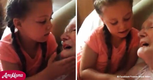 Little girl sings 'You Are My Sunshine' to her great-grandmother with dementia