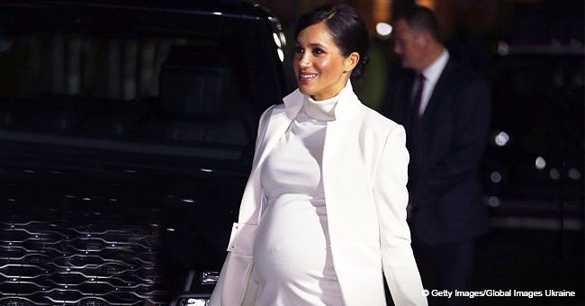 Meghan Markle flaunts pregnancy glow in Calvin Klein turtleneck dress while out with Prince Harry