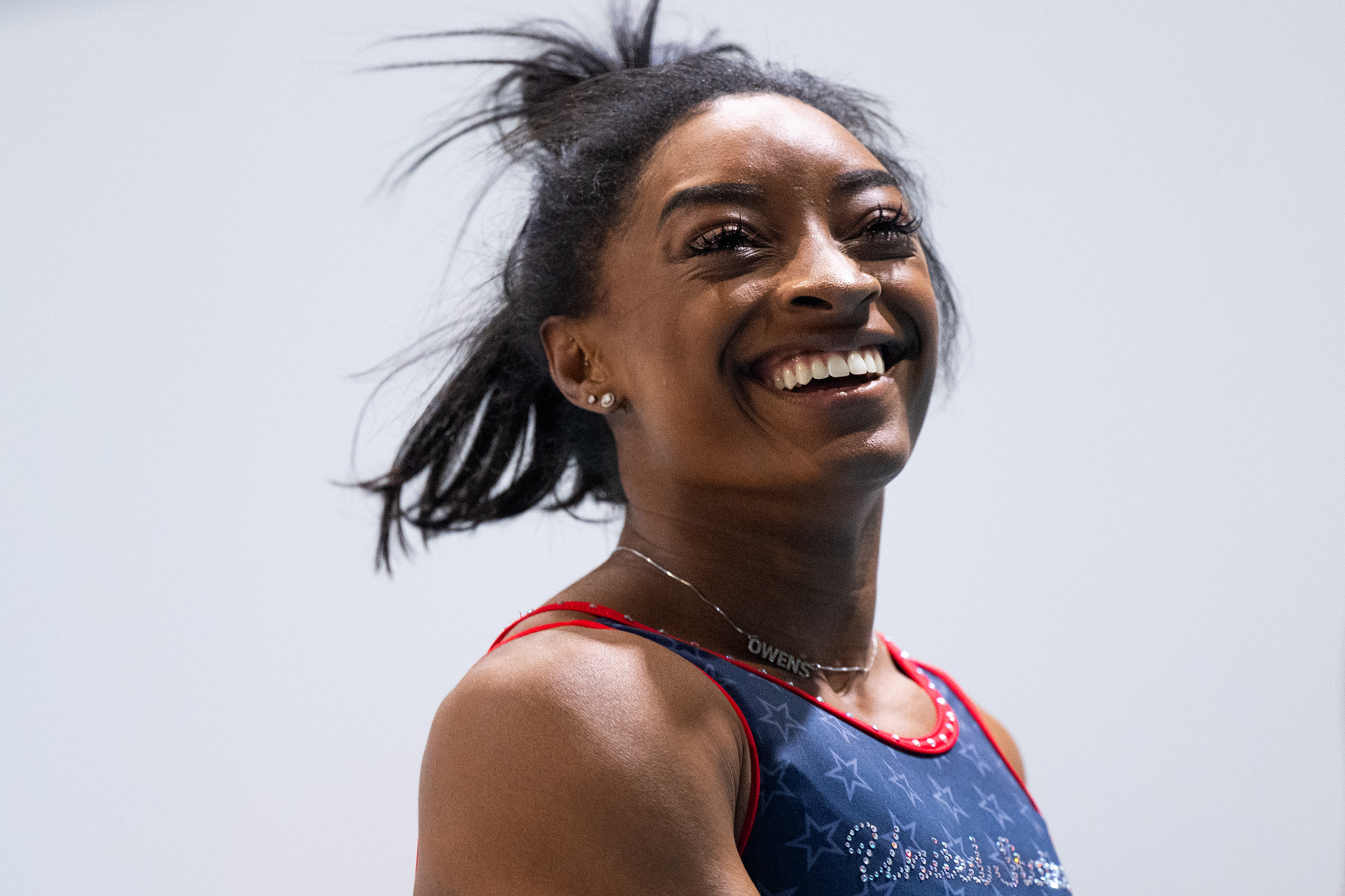 Simone Biles during a gymnastics training session ahead of the Paris Olympic Games in Le Bourget, France on July 23, 2024 | Source: Getty Images