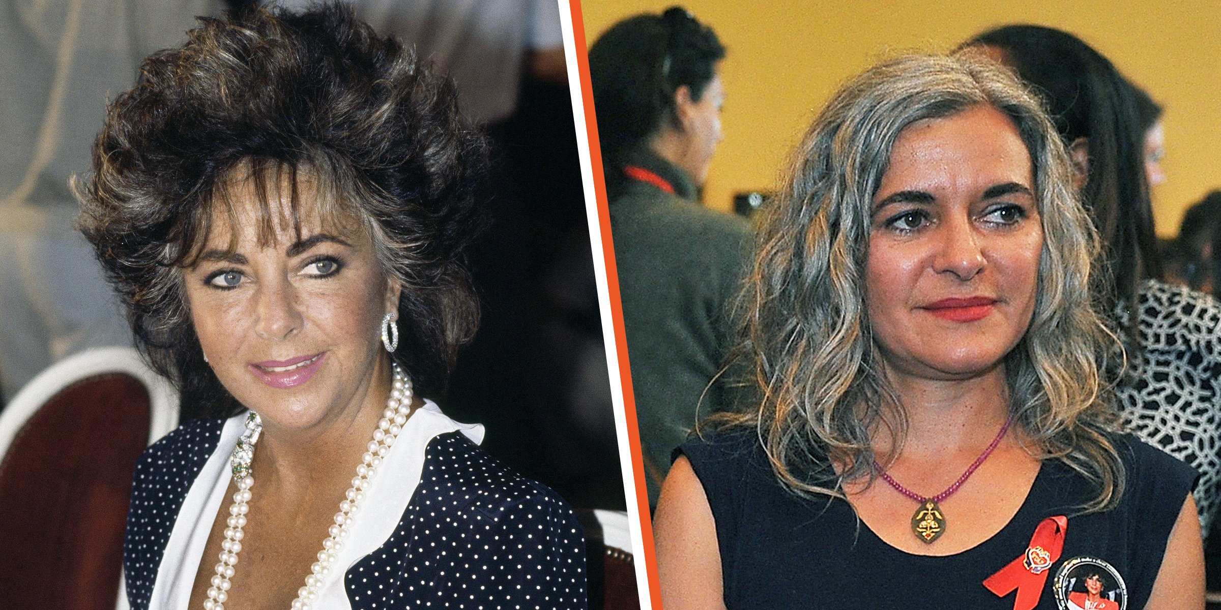 Elizabeth Taylor, 1985, and Laela Wilding, 2015 | Source: Getty Images