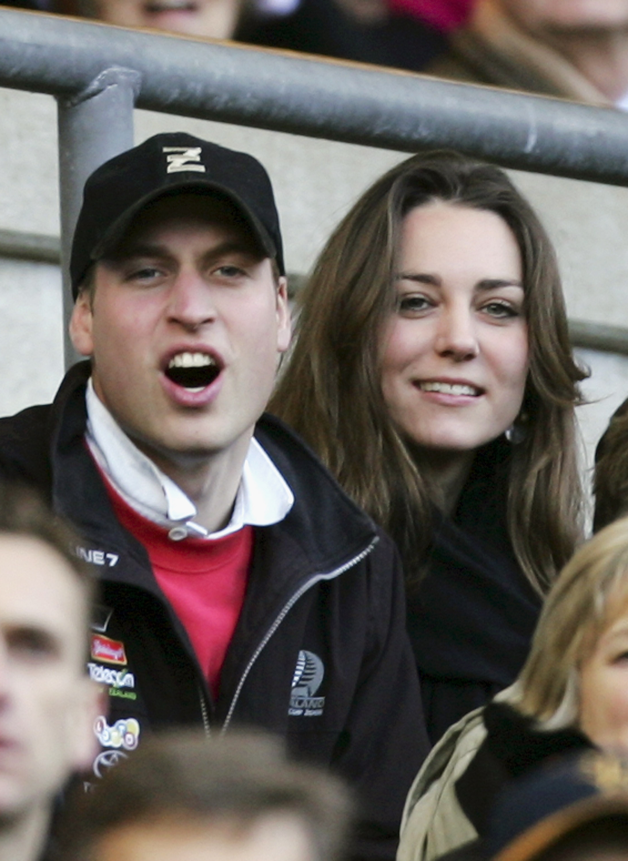 Prince William and Kate Middleton watch the action during the RBS Six Nations Championship match between England and Italy at Twickenham on February 10, 2007 in London, England | Source: Getty Images