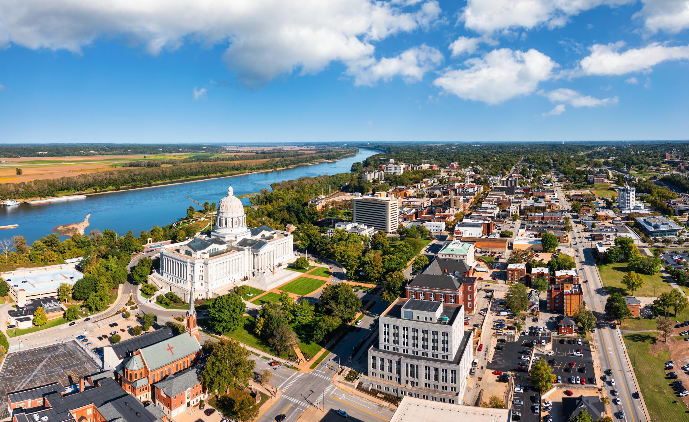 Aerial view of Jefferson City, Missouri. | Source: Getty Images