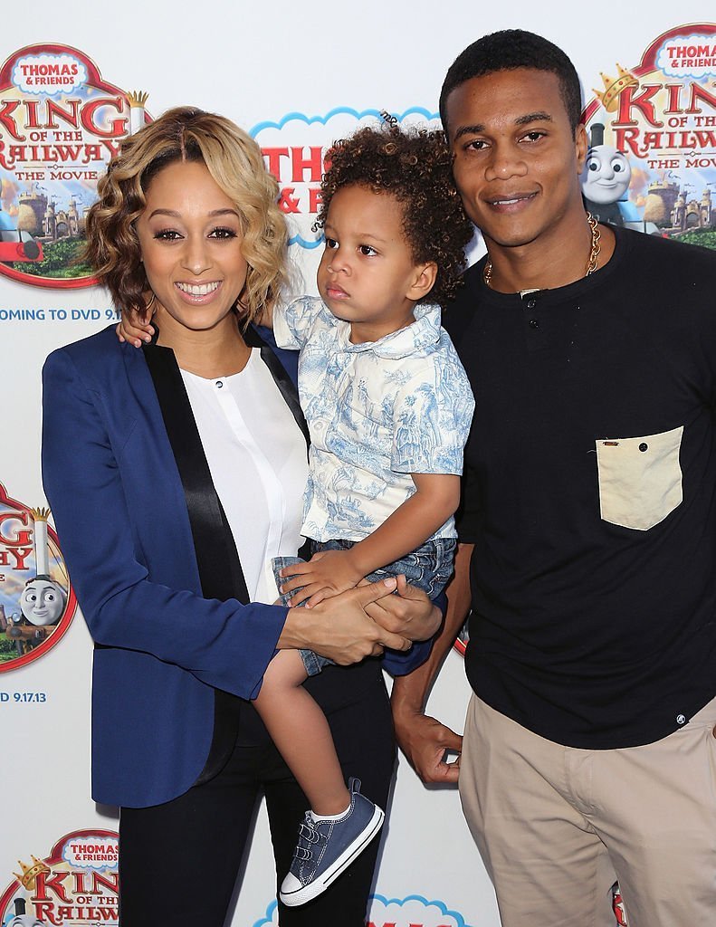 Actress Tia Mowry-Hardrict, son Cree Hardrict and husband actor Cory Hardrict attend the premiere of HIT Entertainment's "Thomas & Friends: King of the Railway" at the Pacific Theatre at The Grove in Los Angeles, California | Photo: Getty Images