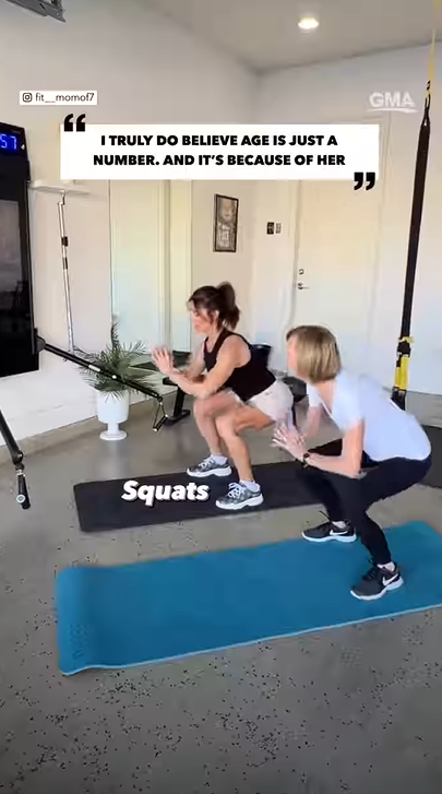 Edna Giordano and Dalyce Radke working out | Source: Instagram/fit_momof7