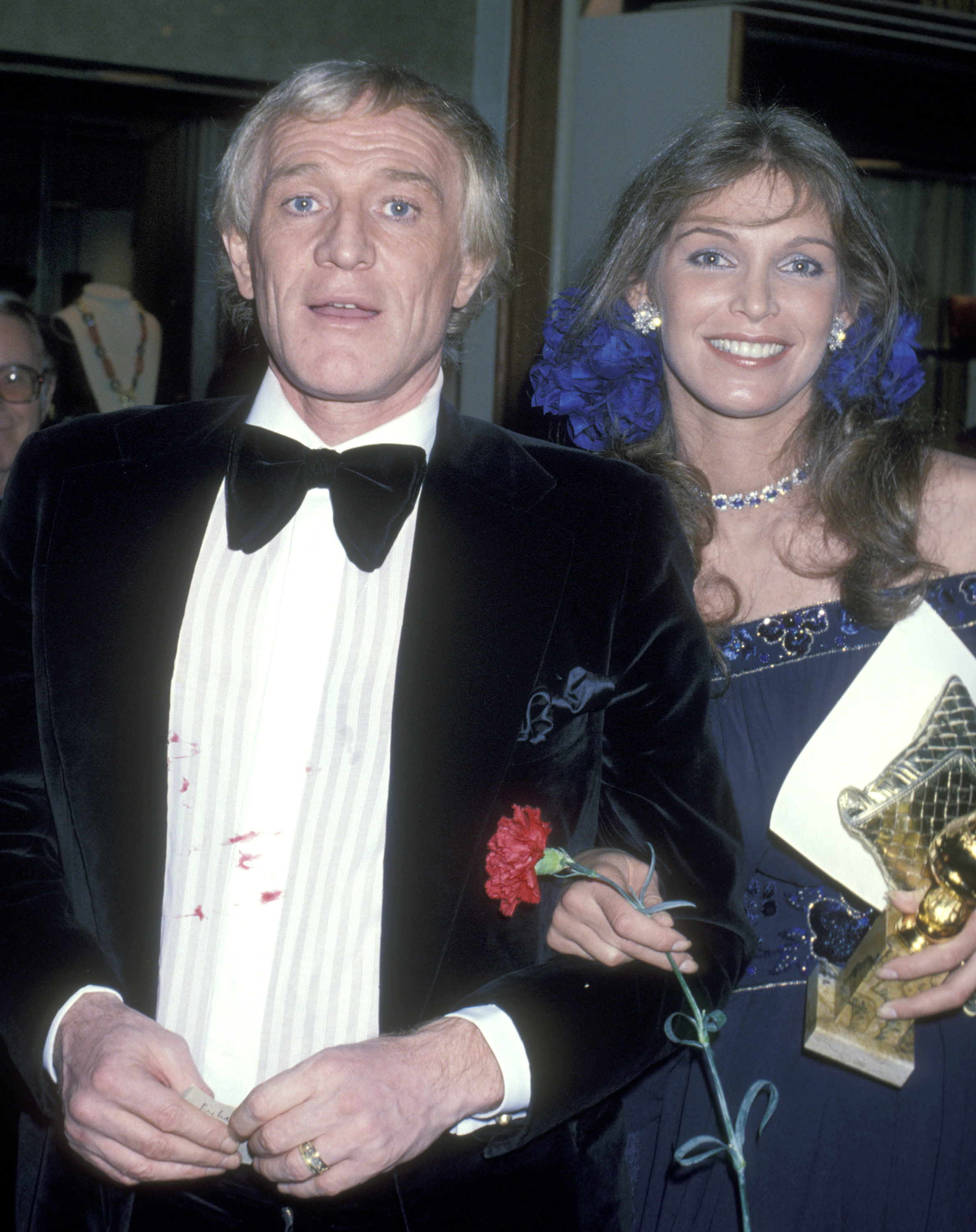 Richard Harris and Ann Turkel at the 35th Annual Golden Globe Awards on January 28, 1978, in Beverly Hills | Source: Getty Images