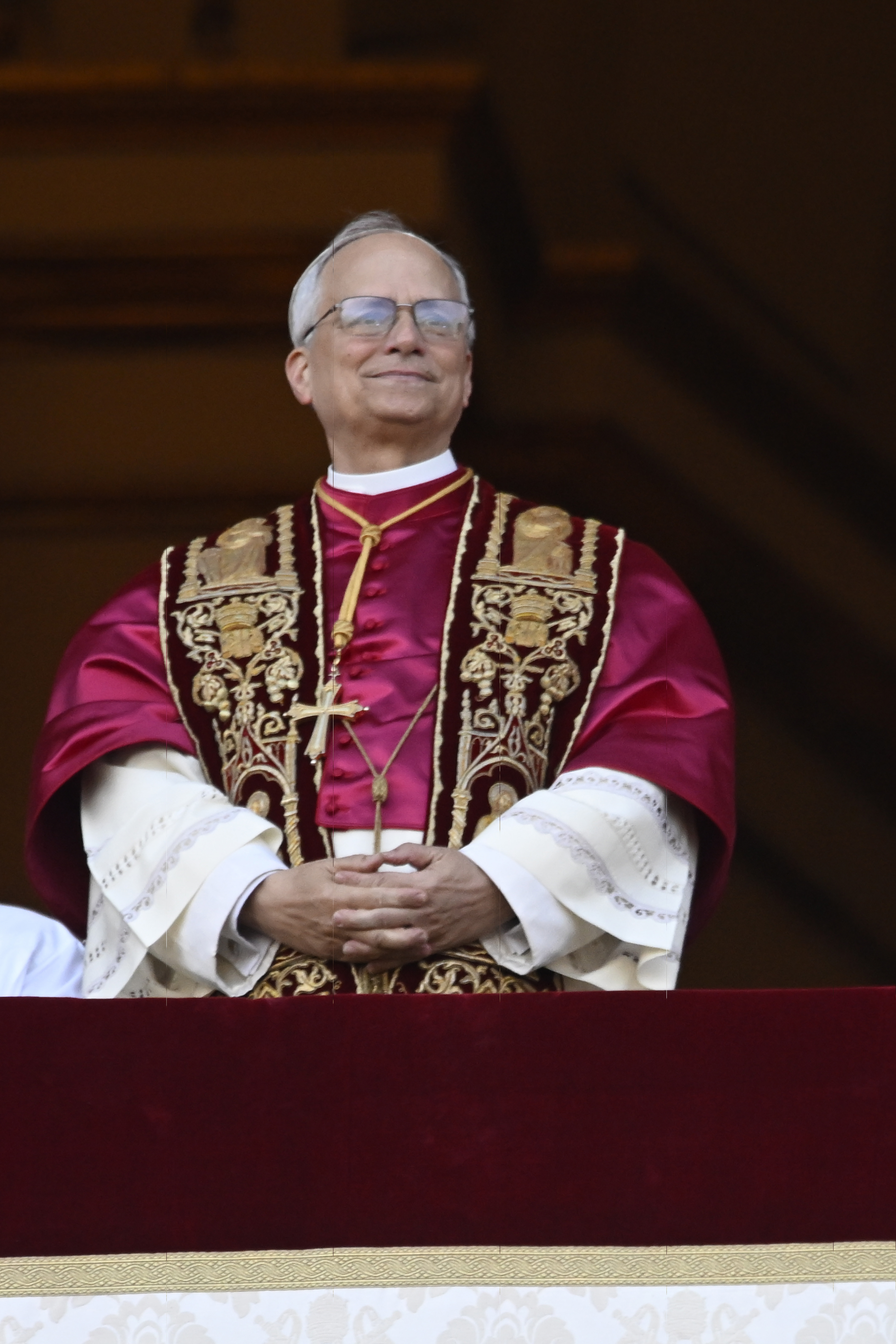 Pope Leo XIV, the 267th Pope in history, appears before his faithful on the balcony of St. Peter's Basilica on May 8, 2025 | Source: Getty images