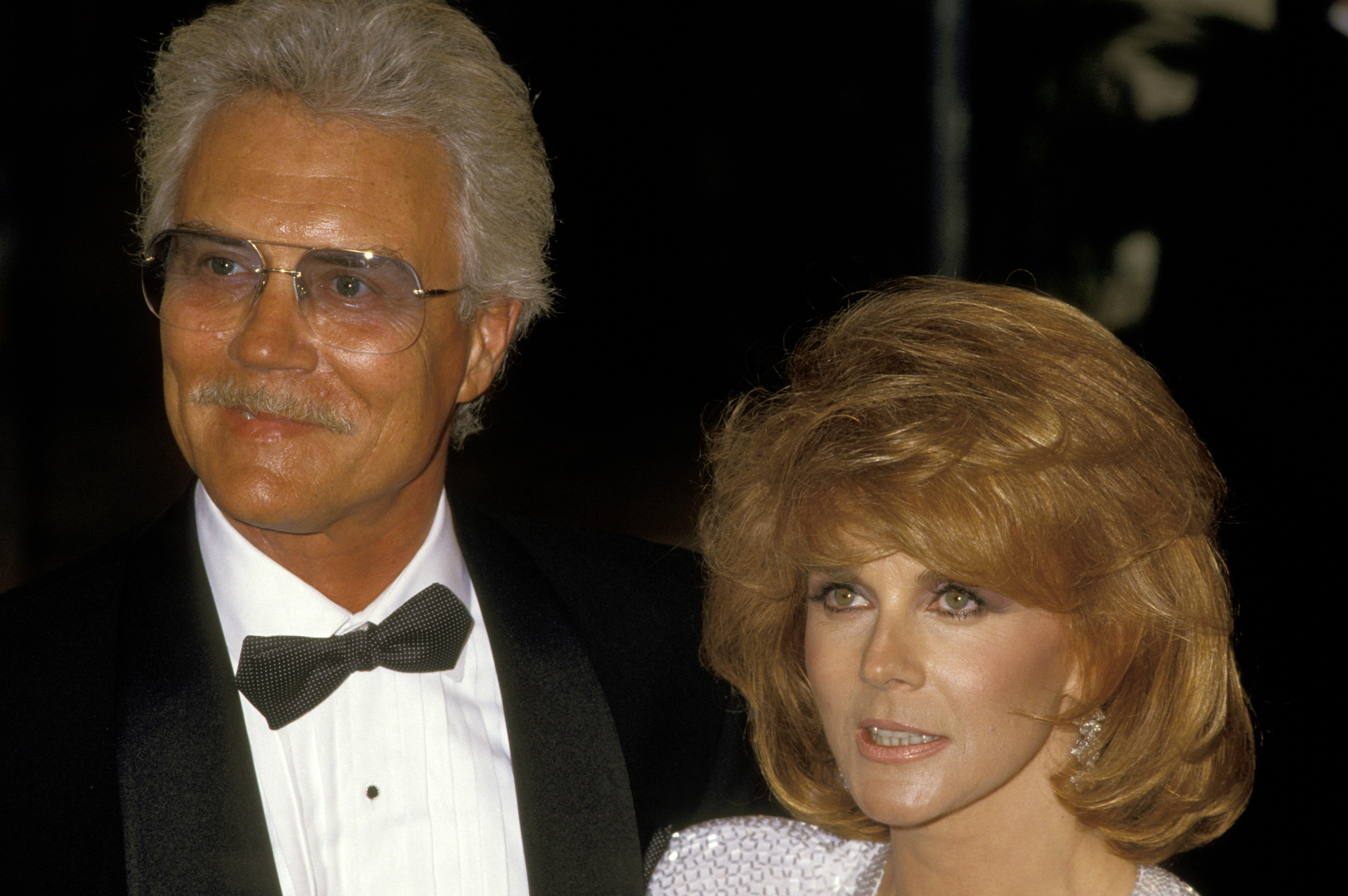 nn-Margret and Husband Roger Smith at the Beverly Hilton Hotel in California in 1987 | Source: Getty Images