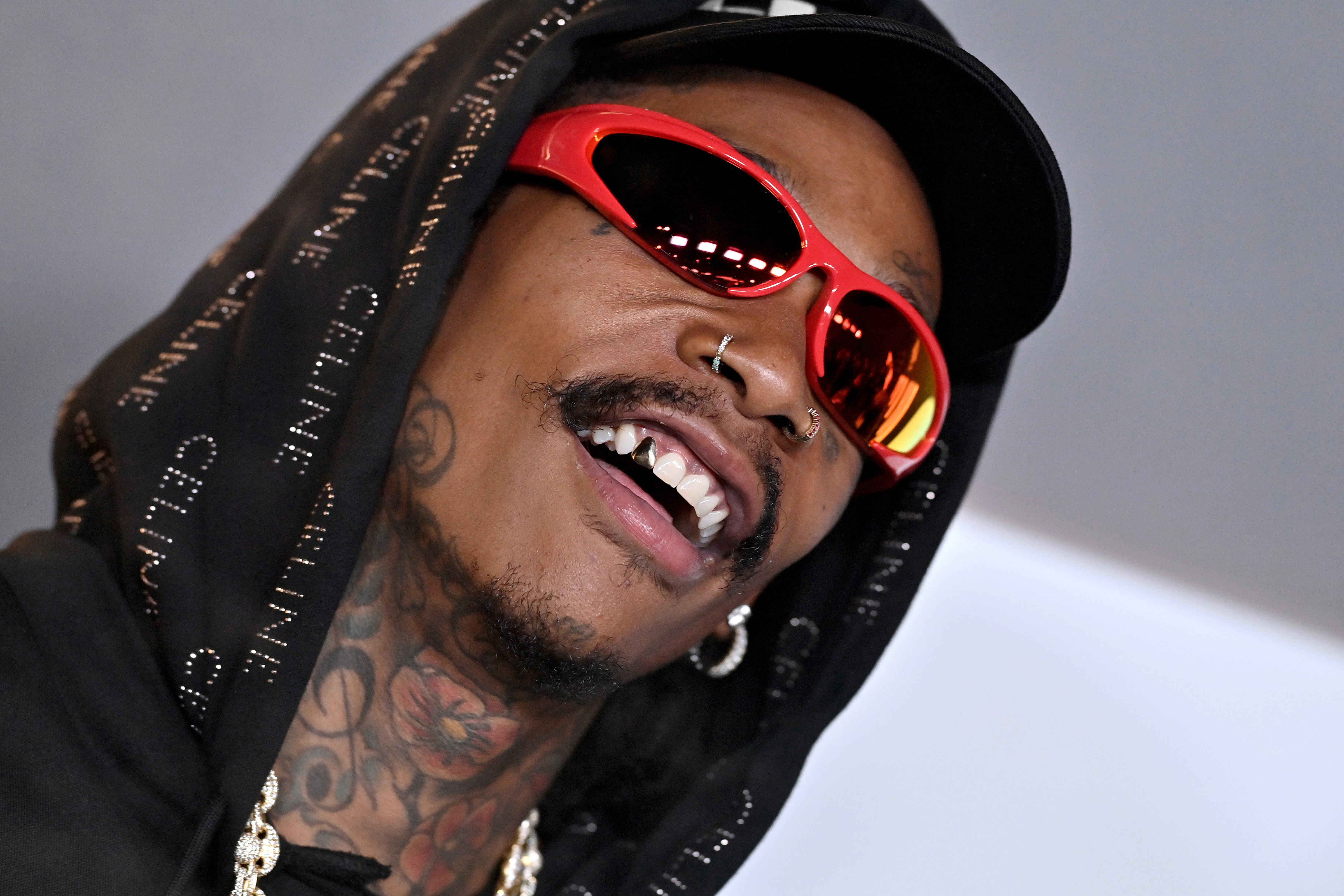 Wiz Khalifa at the premiere of "Drive With Swizz Beatz" at Petersen Automotive Museum on November 9, 2023, in Los Angeles, California. | Source: Getty Images