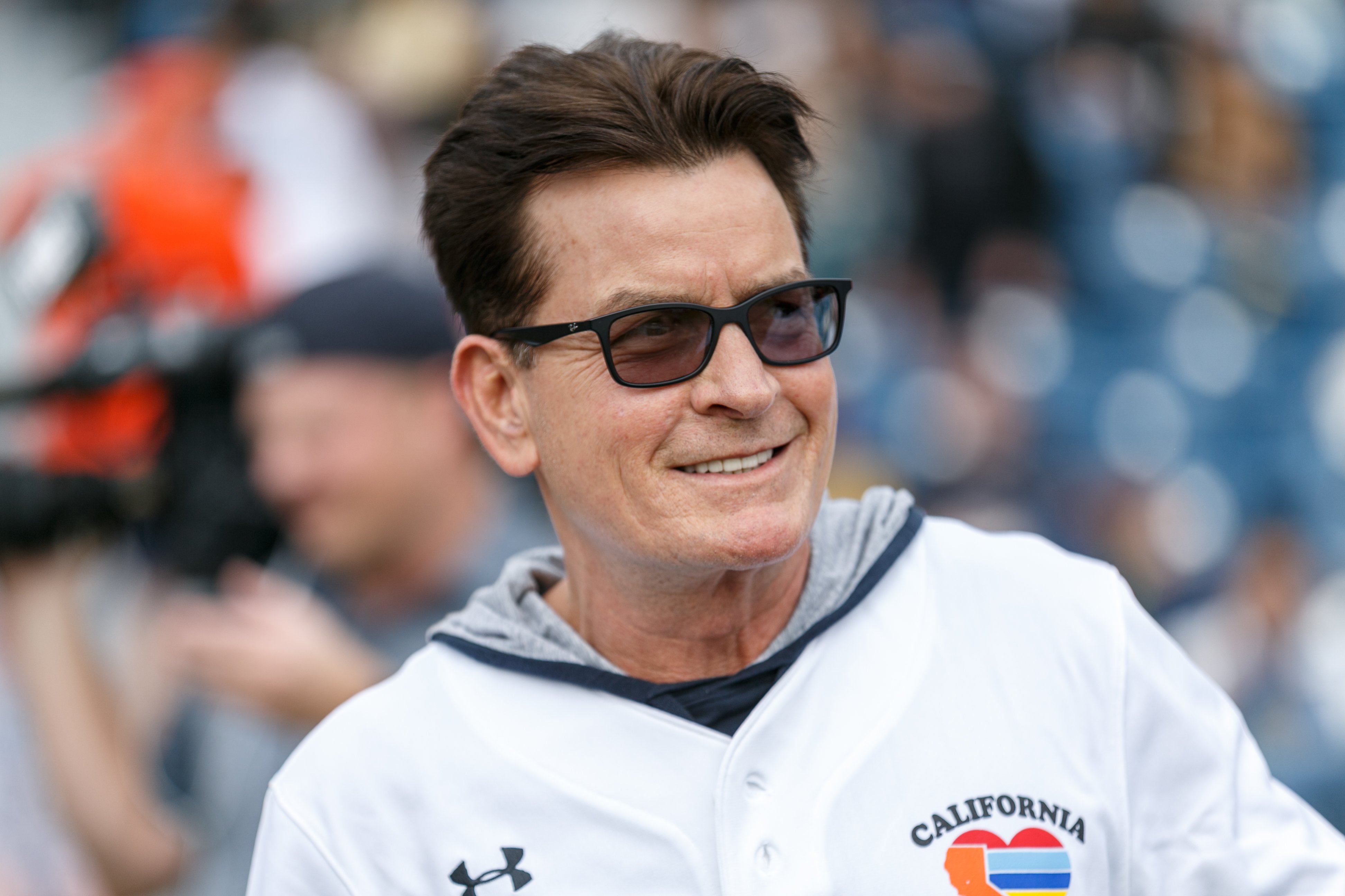 Charlie Sheen at a charity softball game for "California Strong" on January 13, 2019, in Malibu | Source: Getty Images