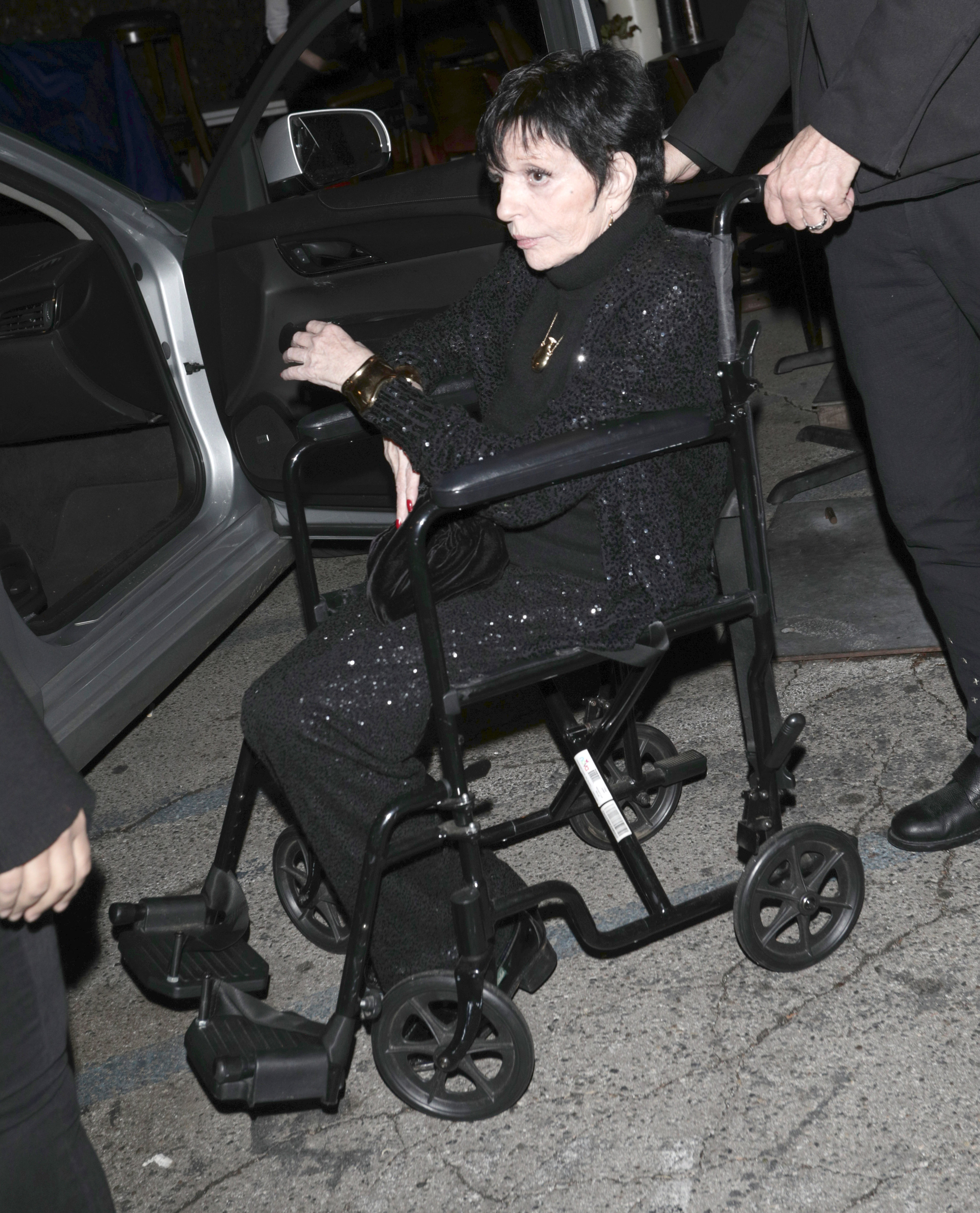 Liza Minnelli sits in her wheelchair on December 5, 2022, in Los Angeles, California. | Source: Getty Images