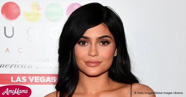 Kylie Jenner posted new photos in nude bodycon dress after recently giving birth